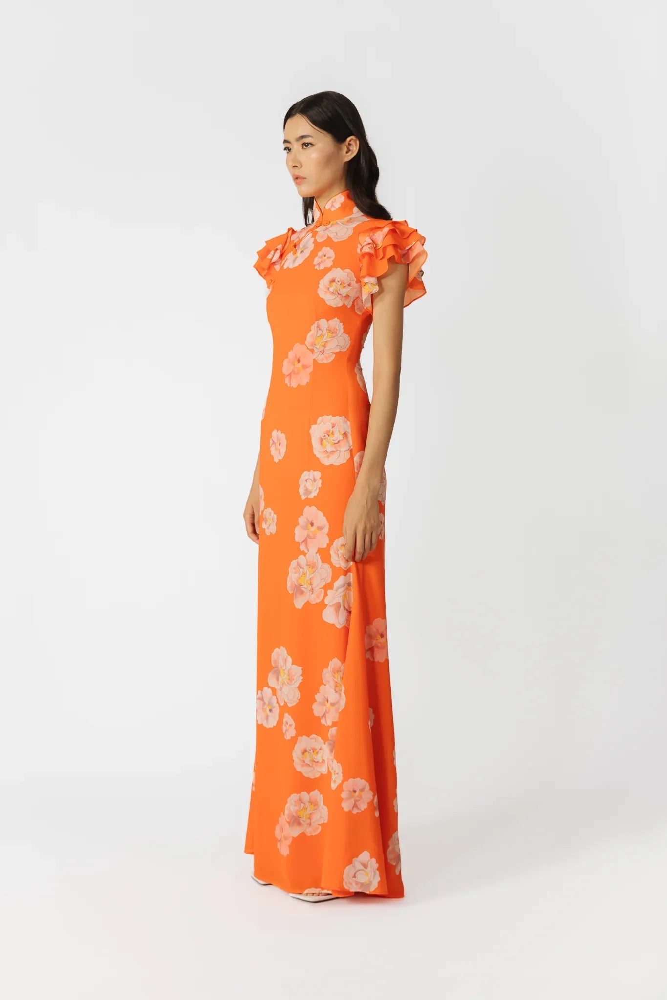 Sylvie Floral Dress - Orange  Multi