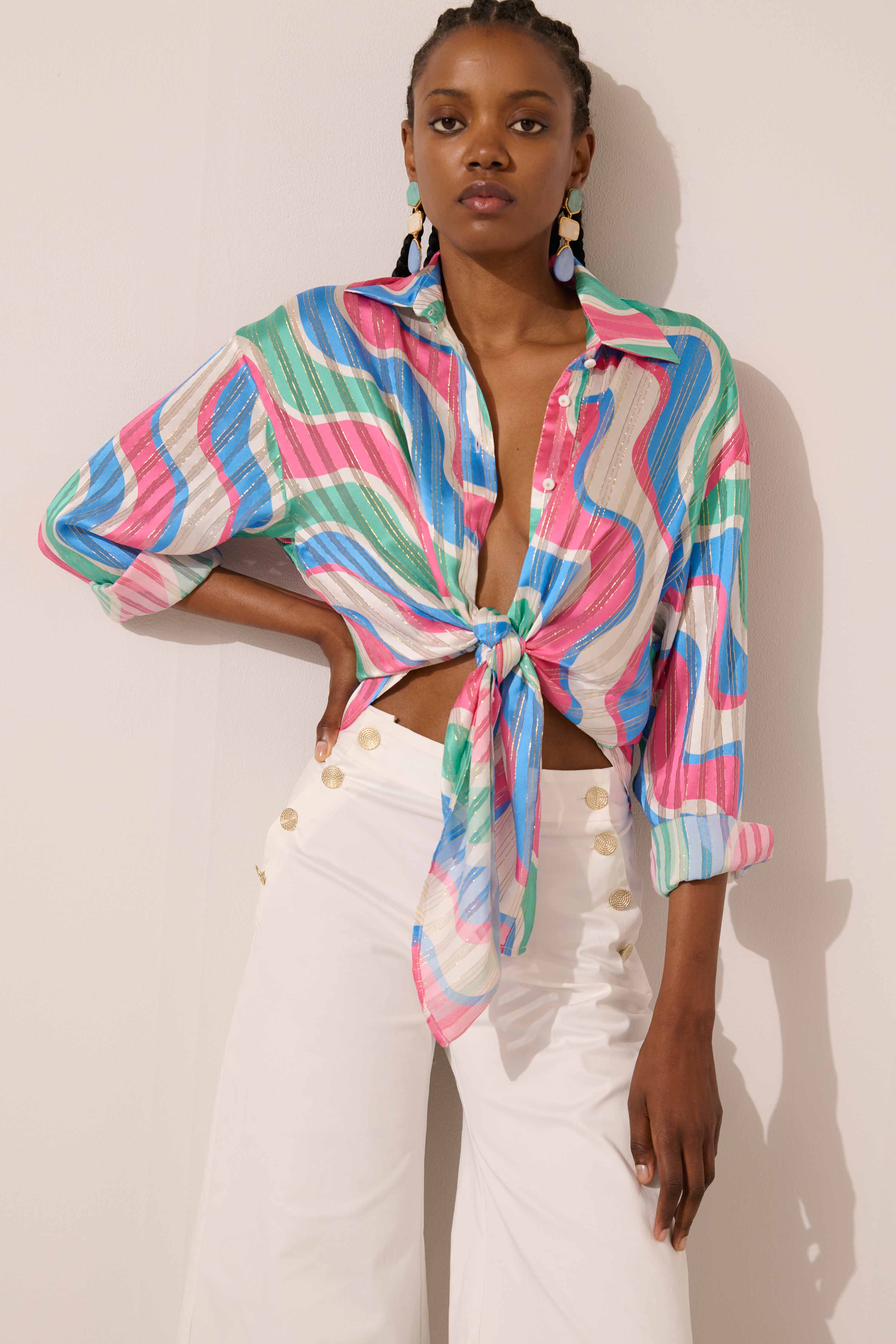 Image of product named synesthesia silk shirt by Paolita London