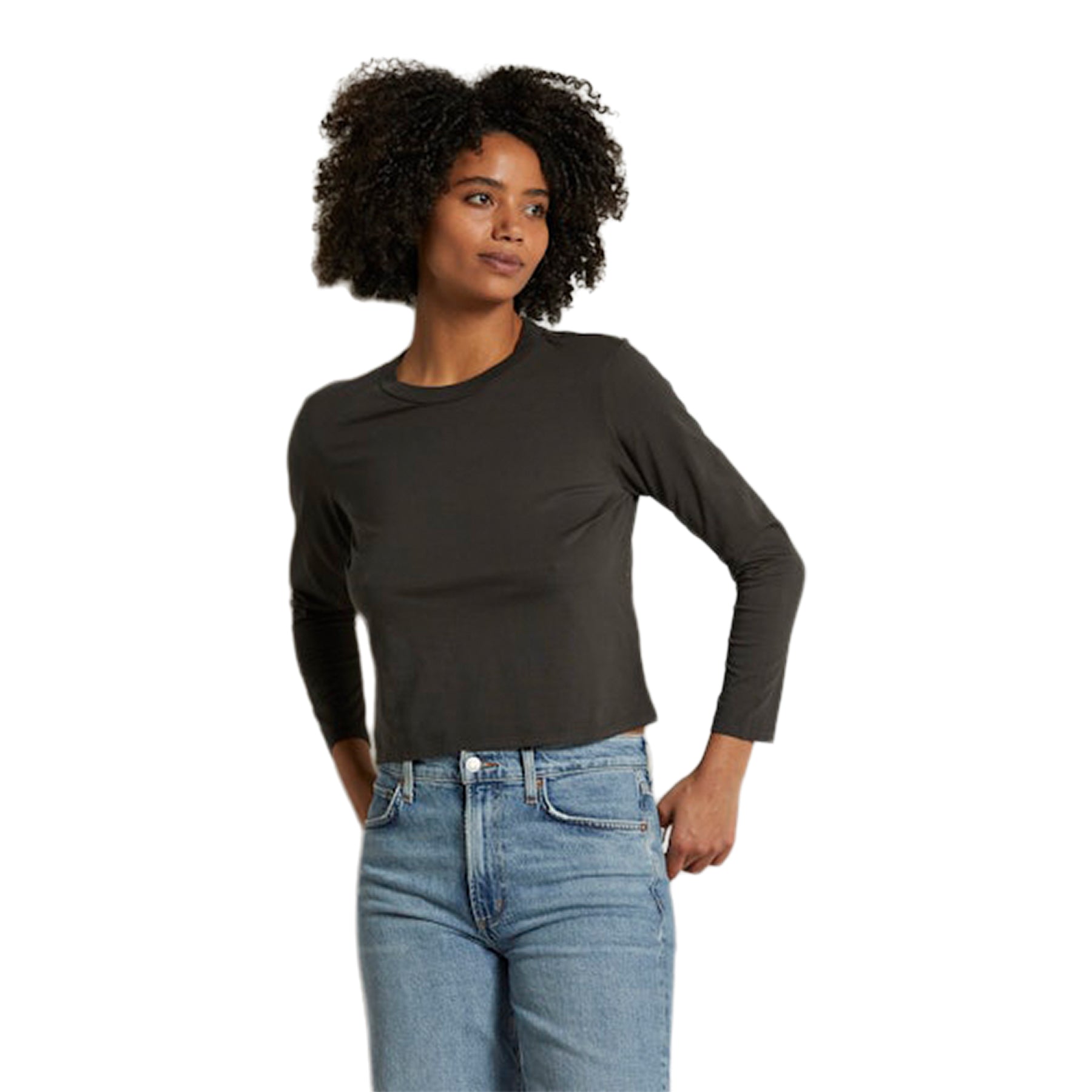 T171 - Bruce  - Ringspun Cotton Long Sleeve Crew
