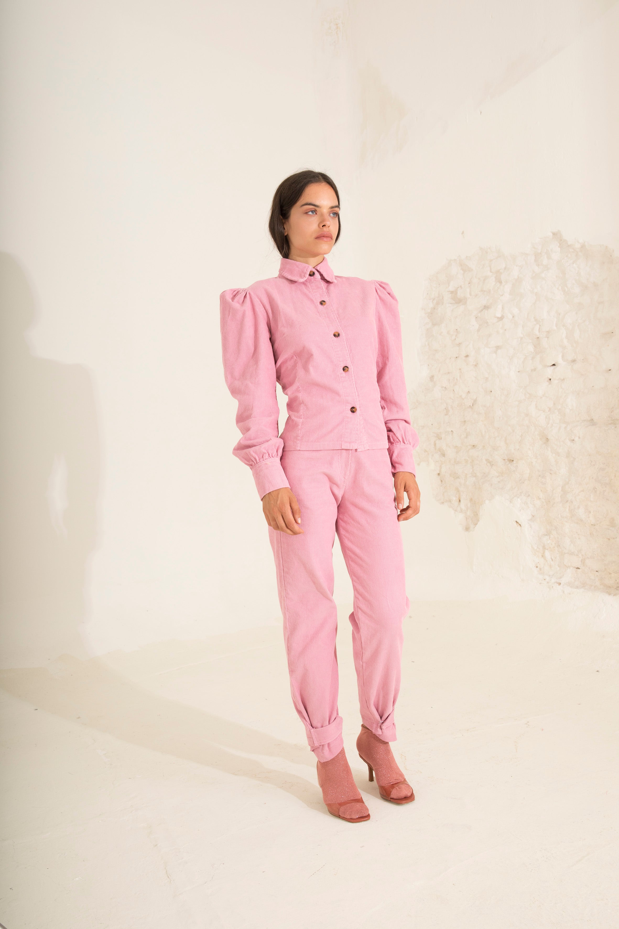 Olenka  Corduroy Shirt | Pink