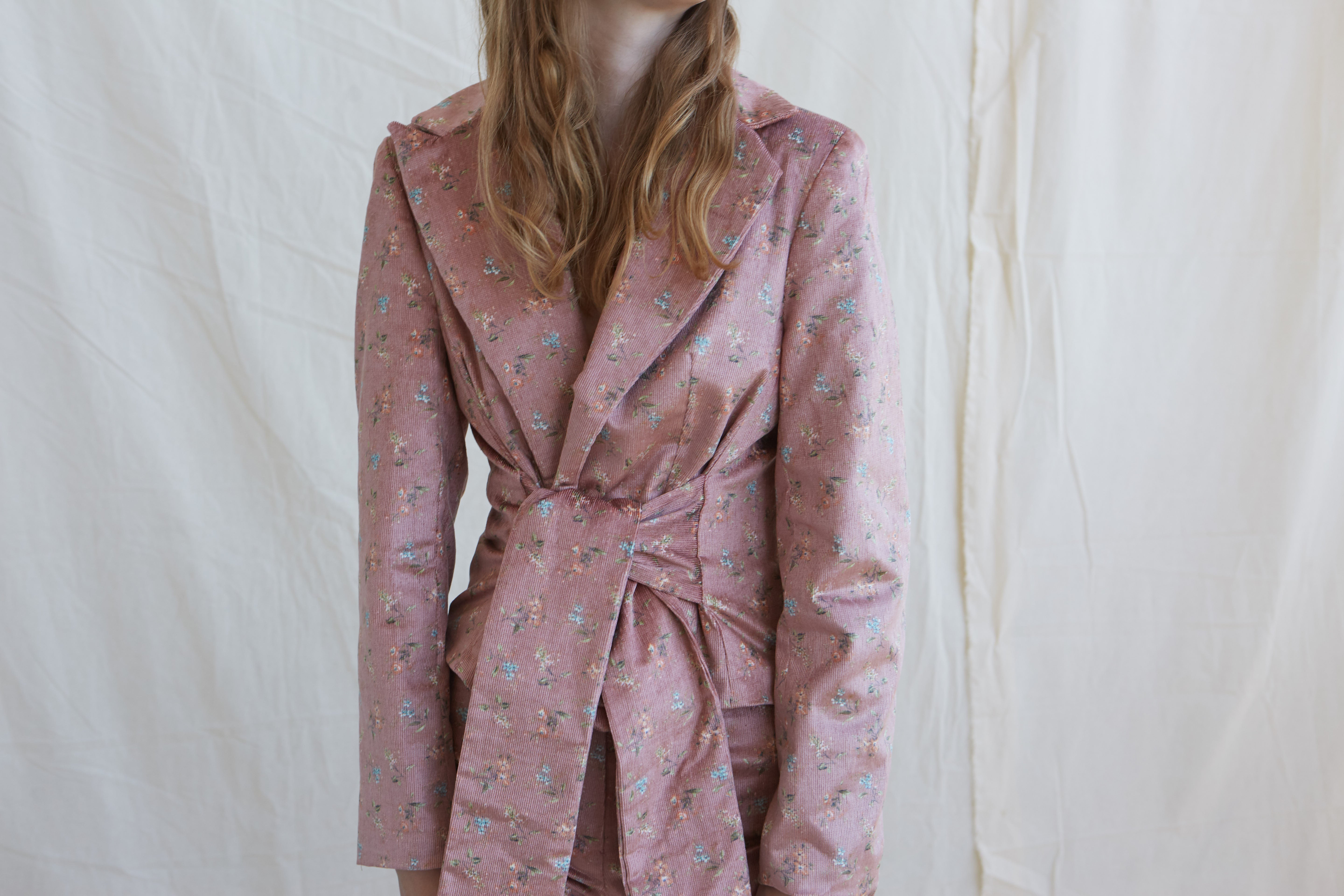 Pimpinella   Corduroy Jacket  | Brown Floral