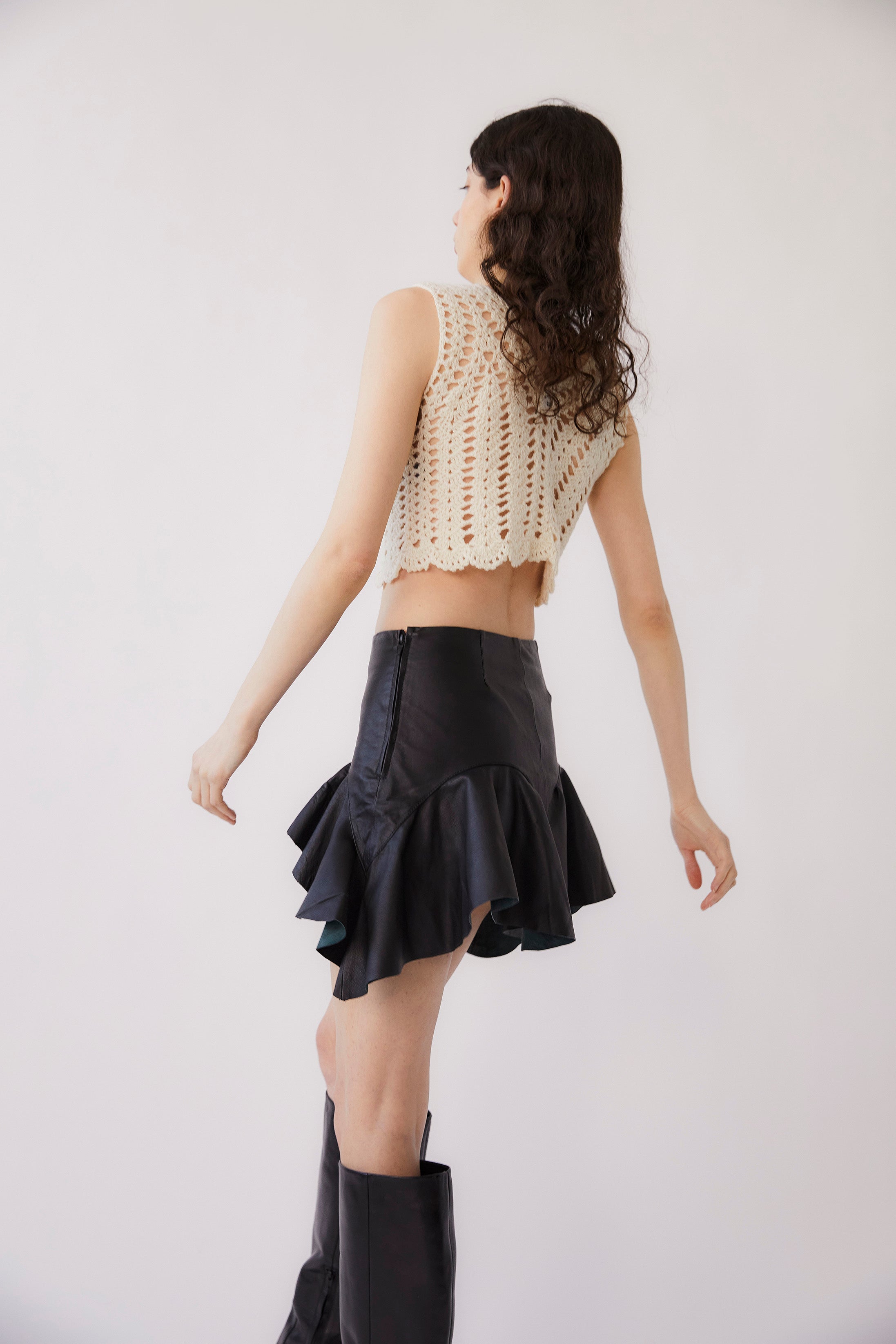 Betty Skirt Cuero | Black