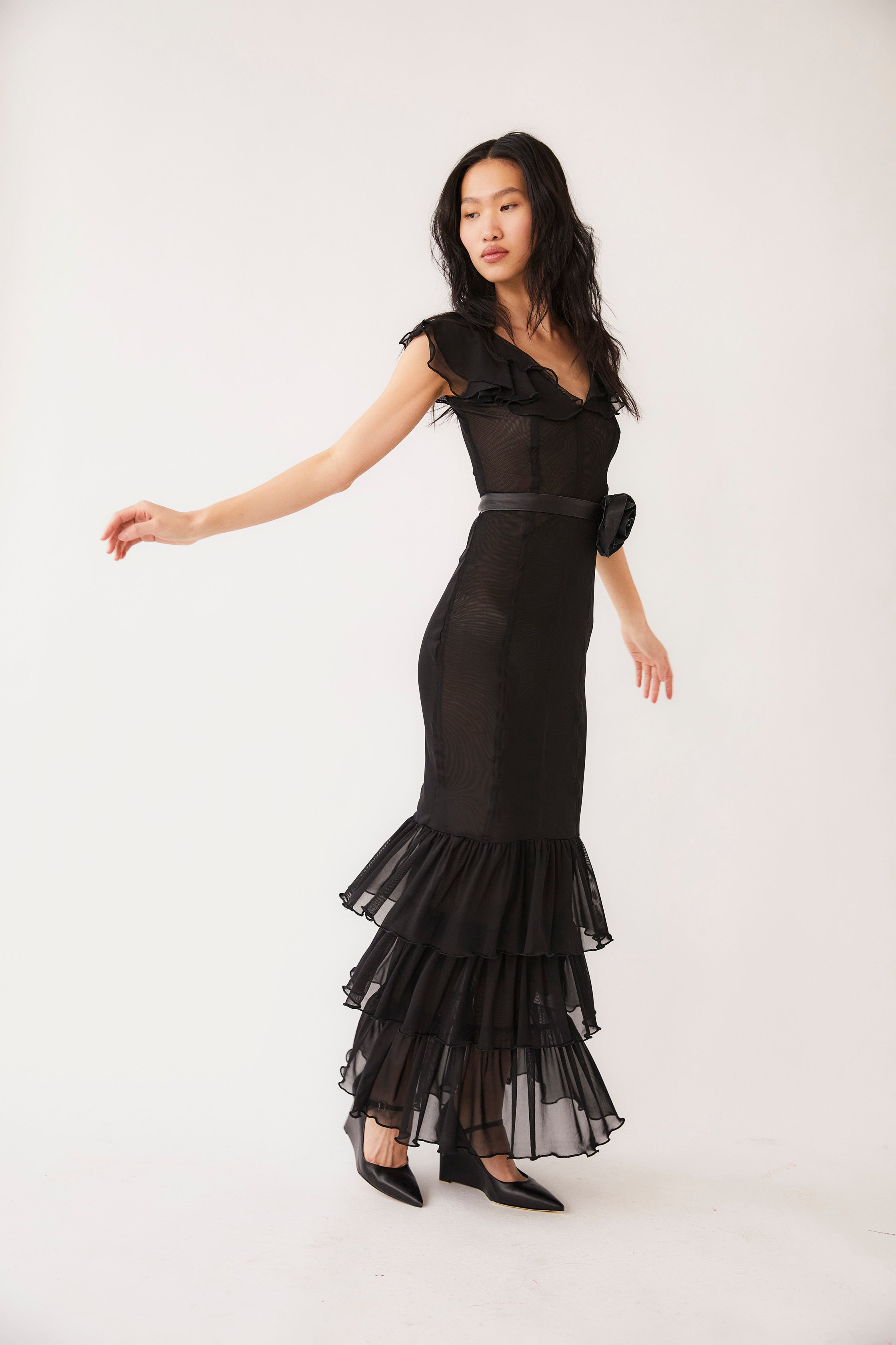 Xia Vestido Microtull | Black