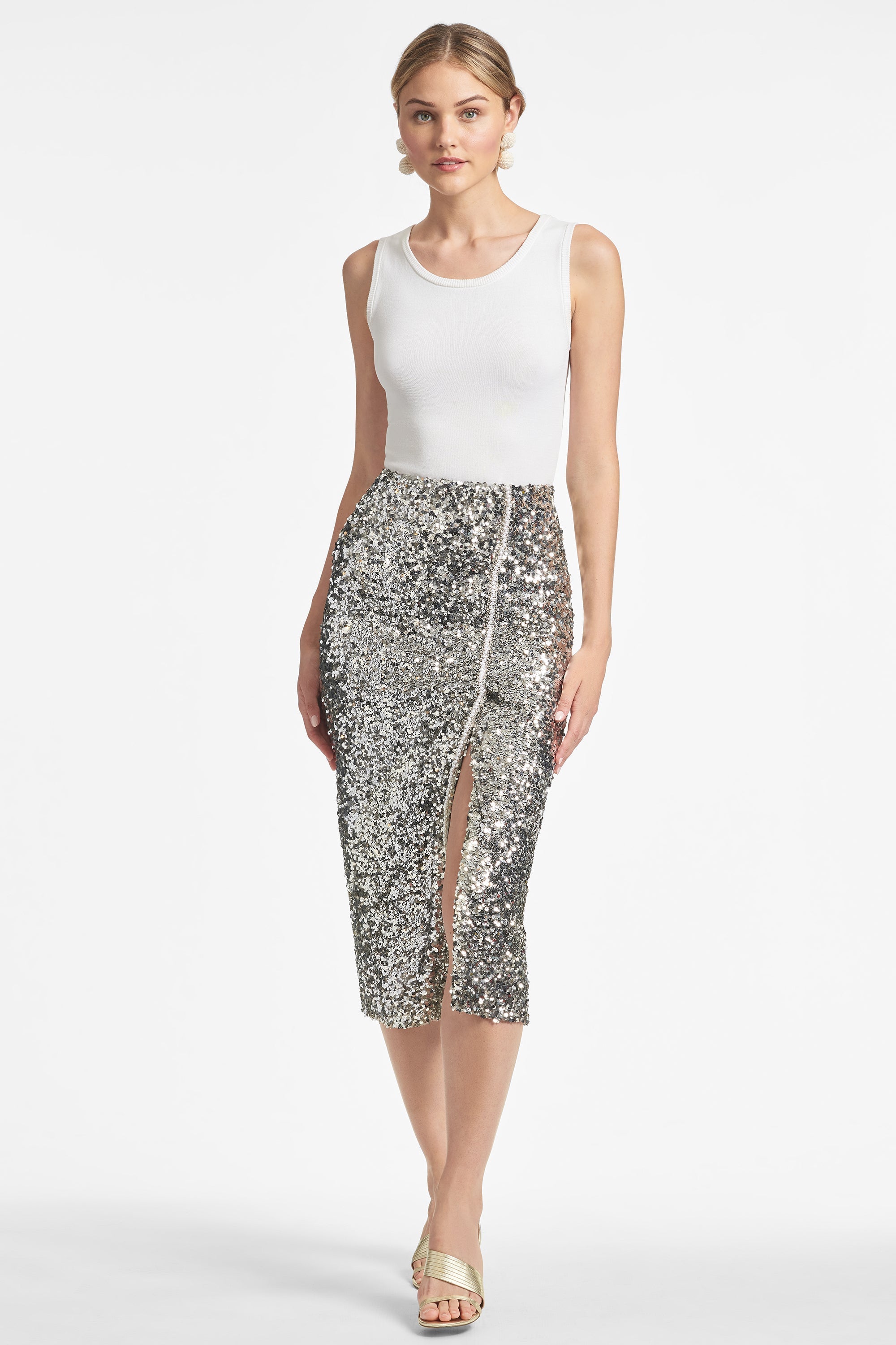 Talisa Skirt - Silver Sequins - Final Sale