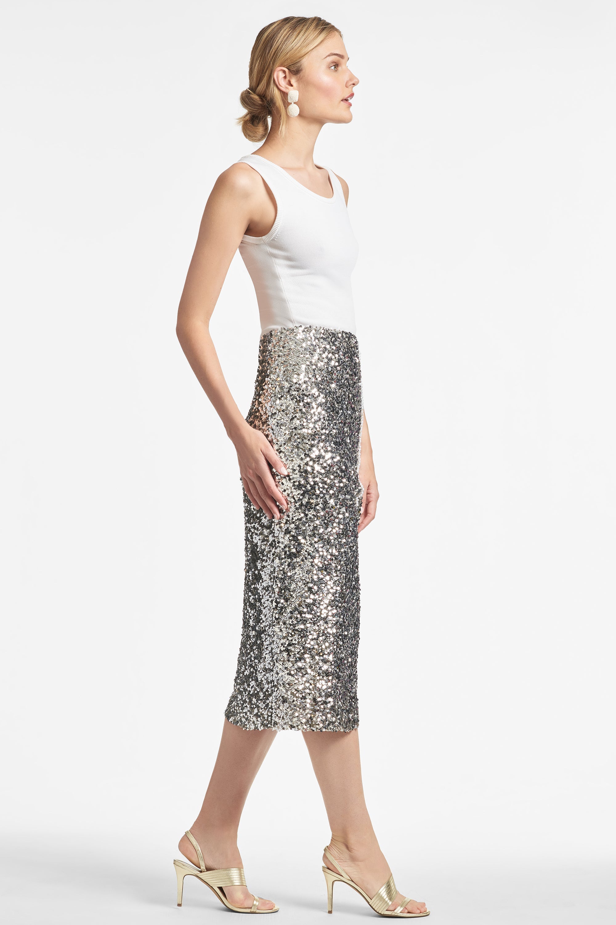 Talisa Skirt - Silver Sequins - Final Sale