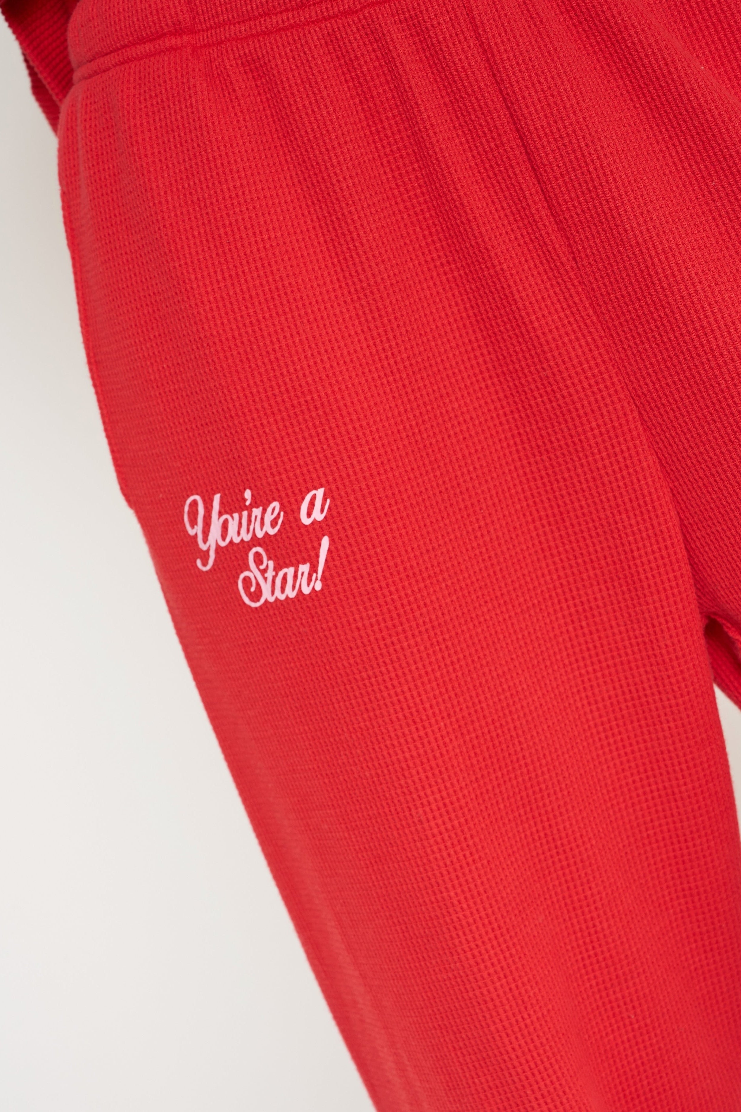 You Are A Star Waffle Wide Leg Sweatpants
