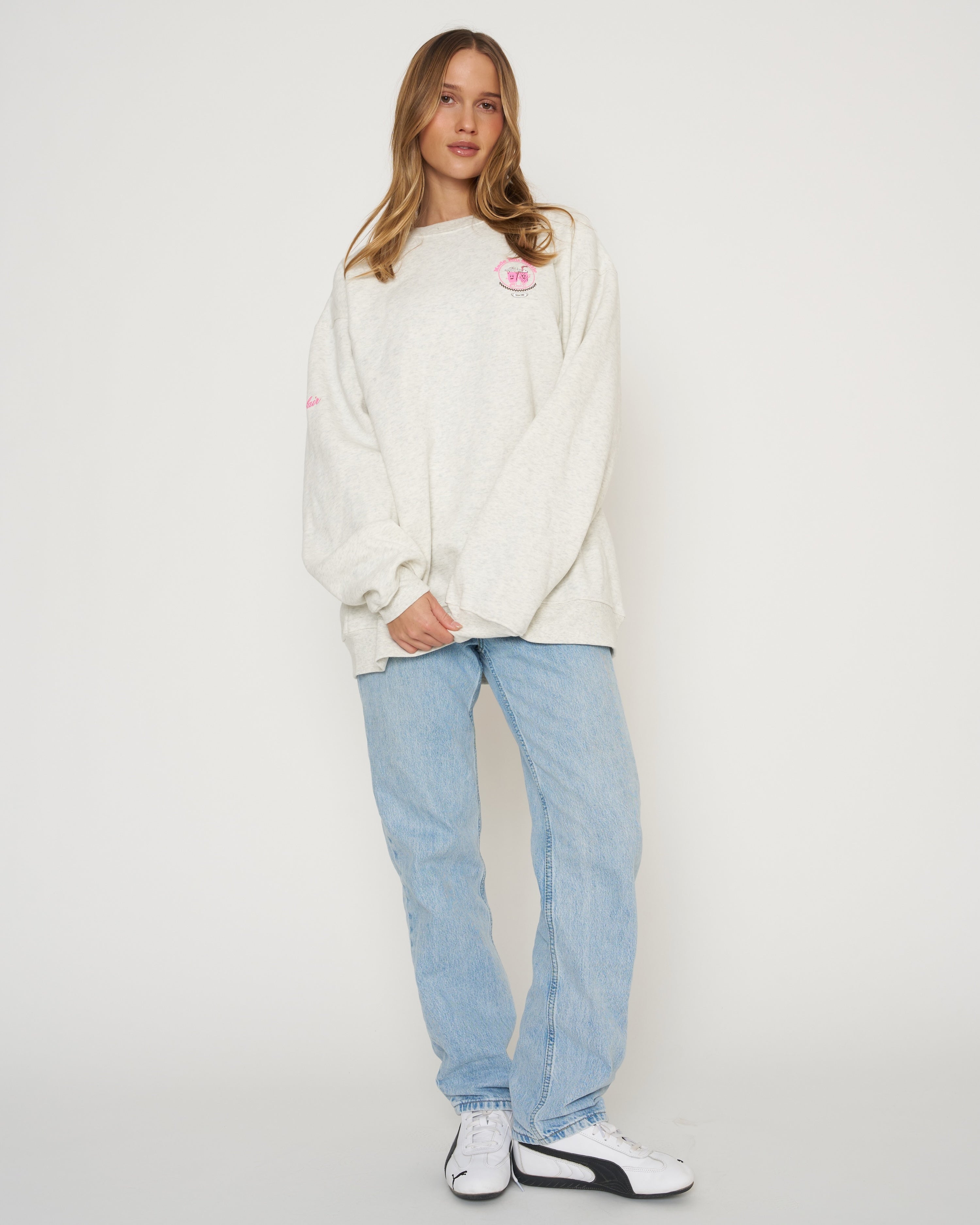 Made You Smile Grey Crewneck