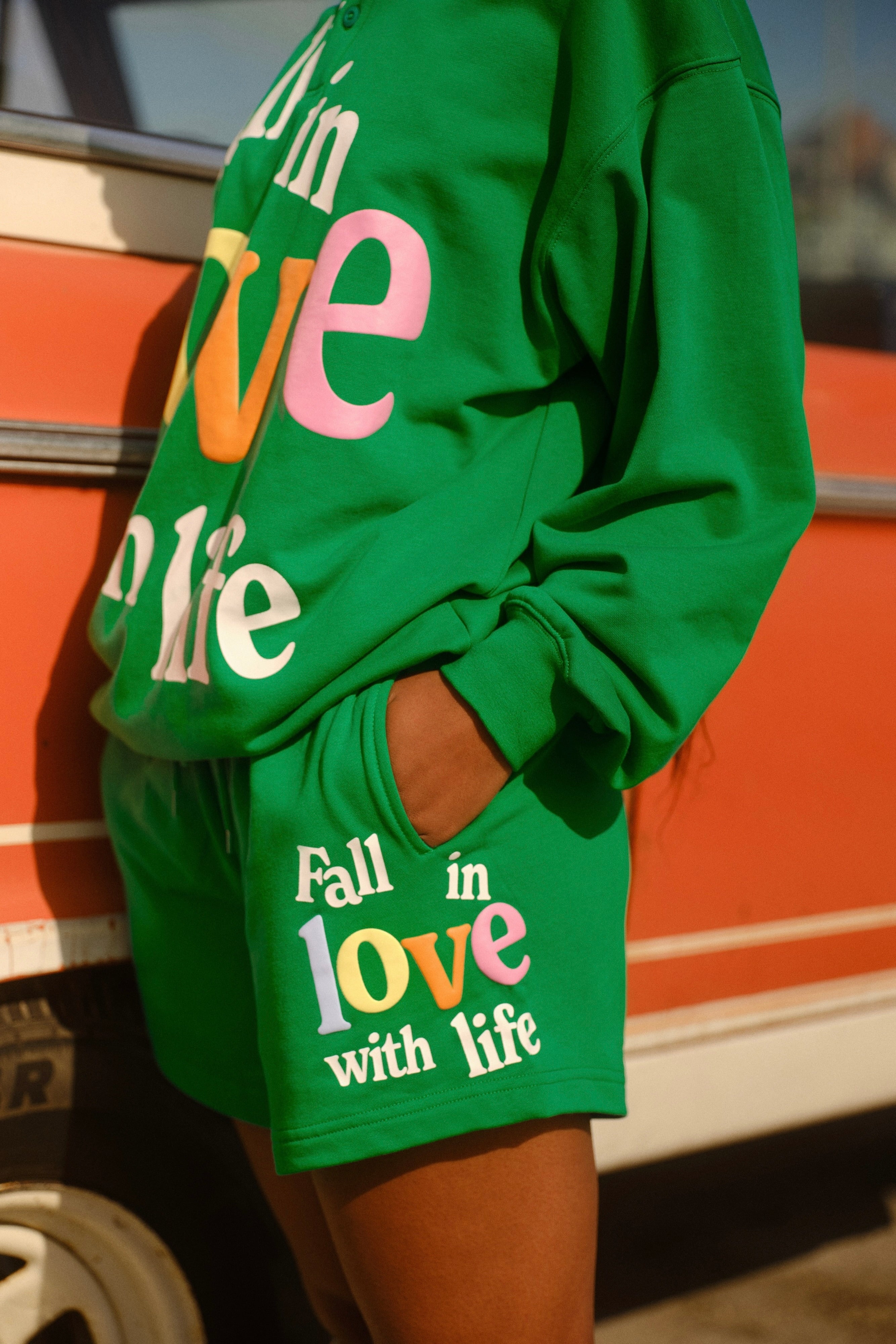 Fall In Love With Life Sweatshorts
