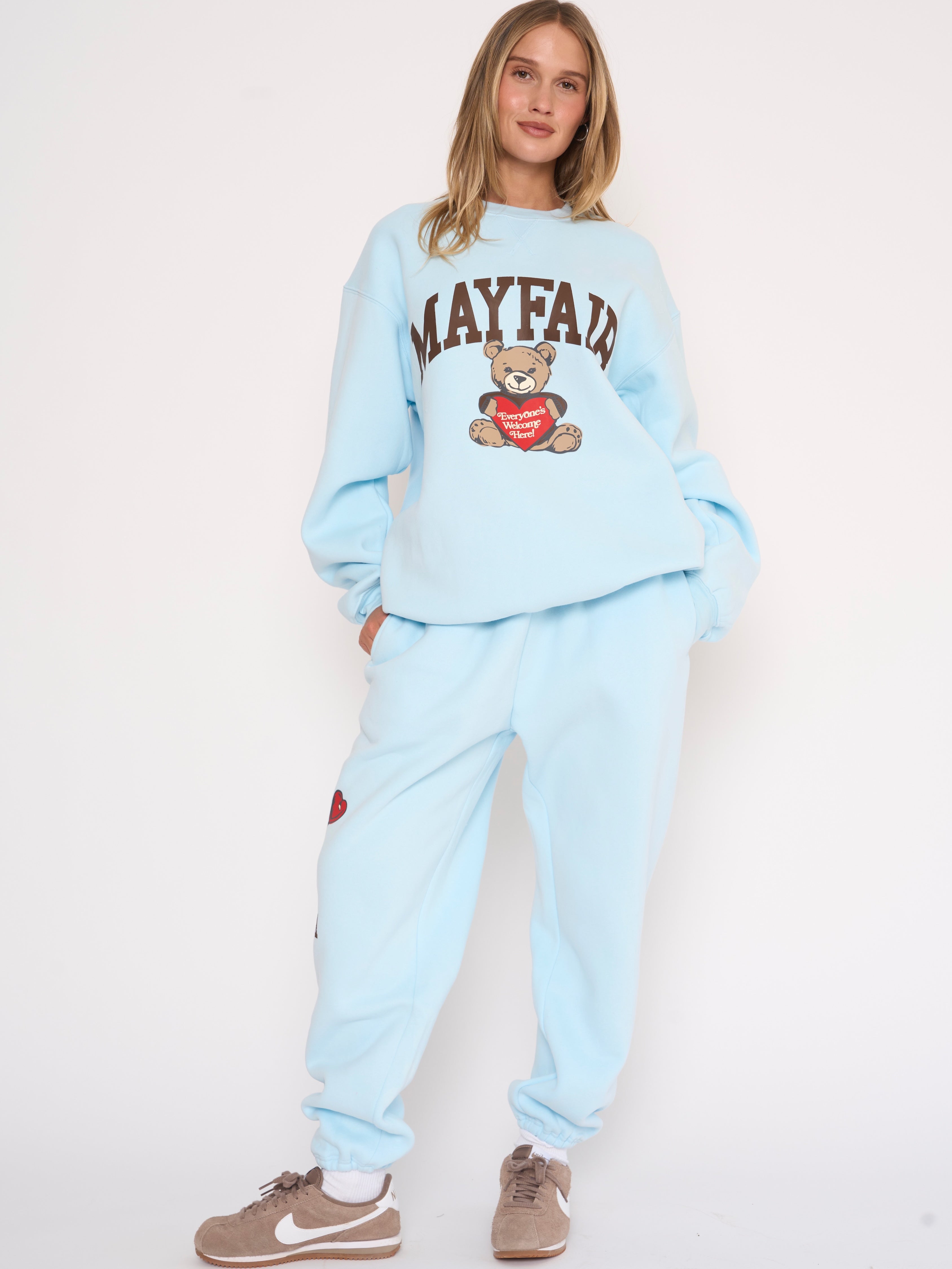 Everyone's Welcome Here Sky Blue Sweatpants