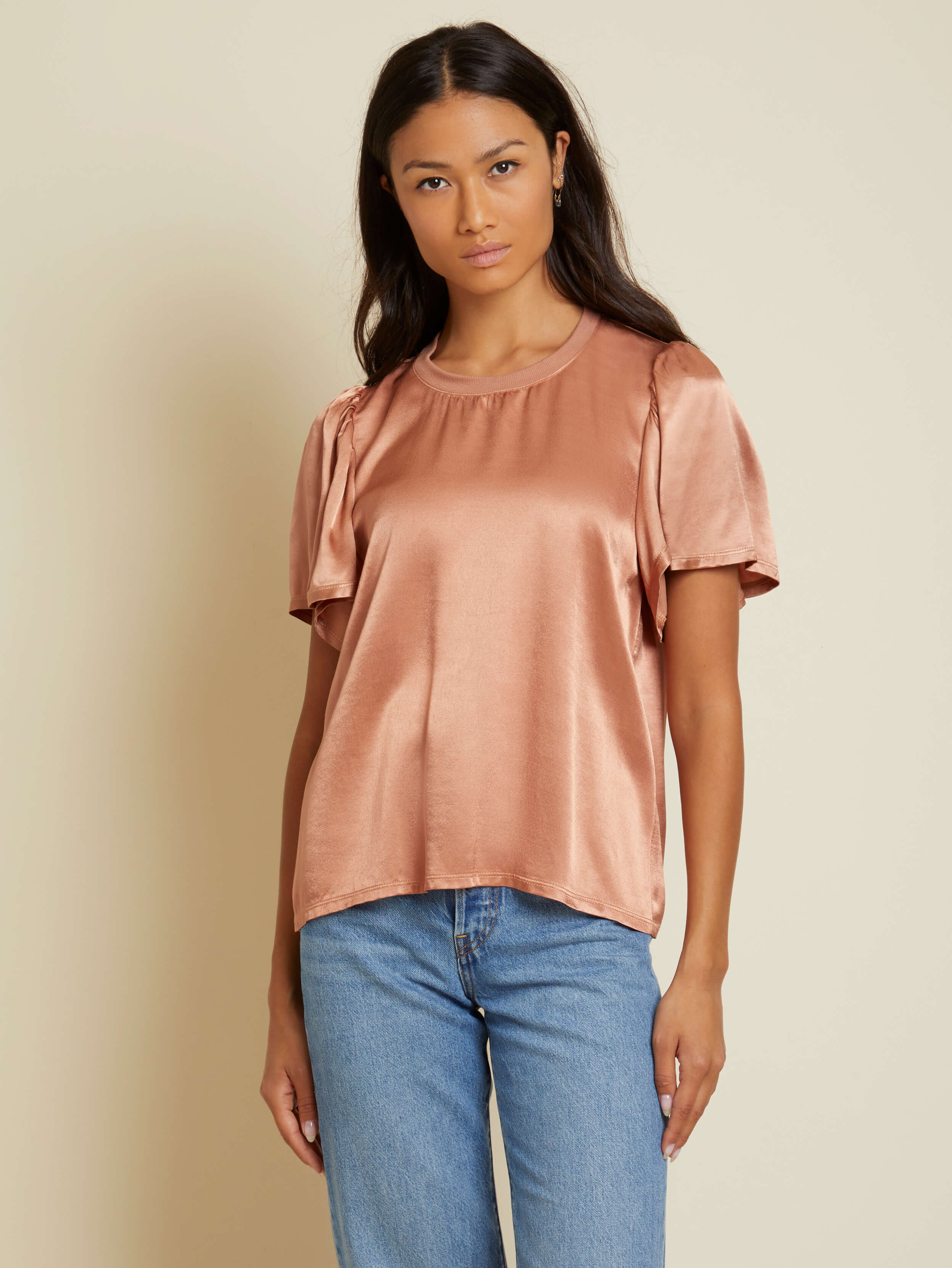 NATION LTD Toni Flutter Sleeve Top