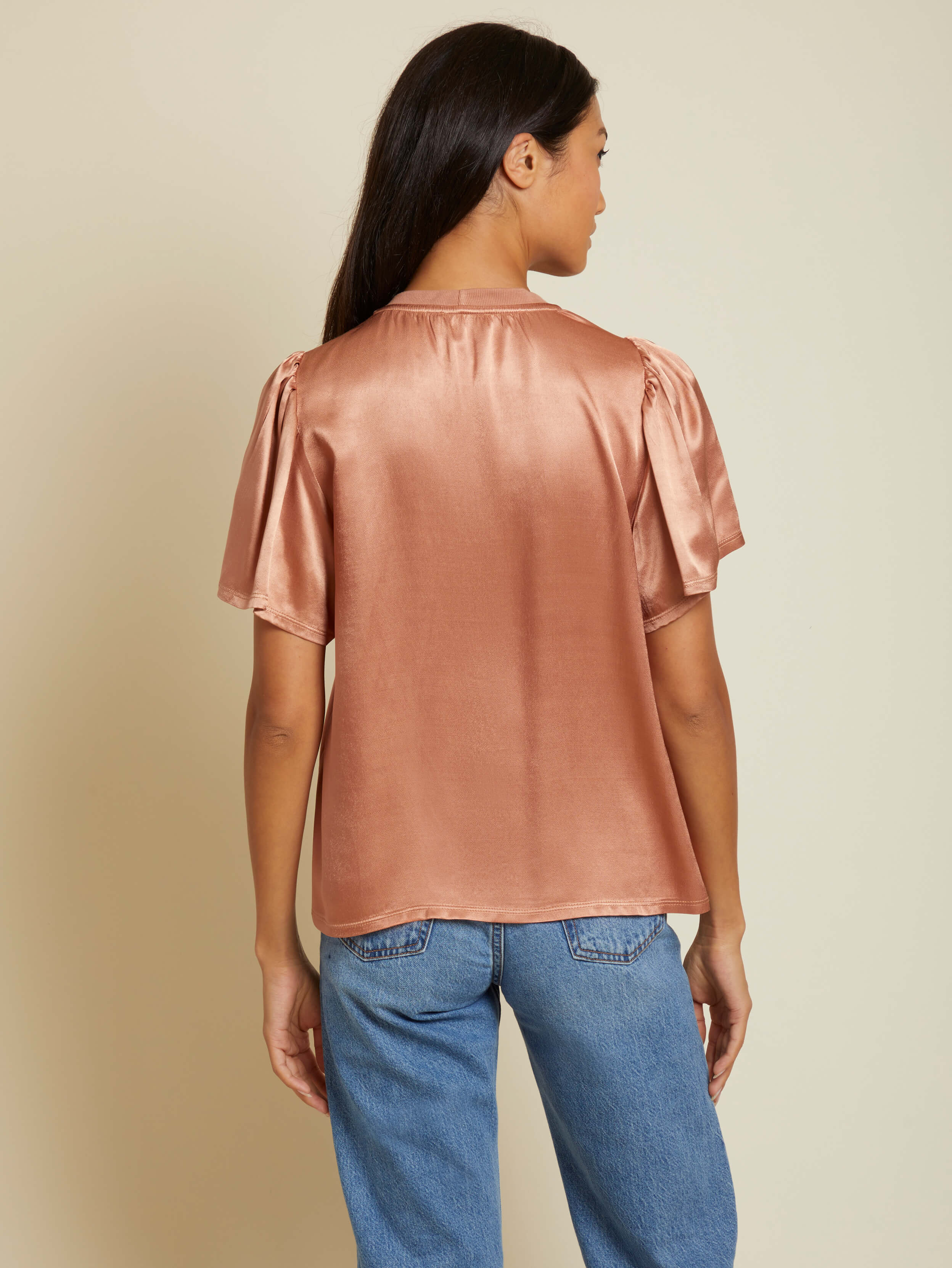 NATION LTD Toni Flutter Sleeve Top