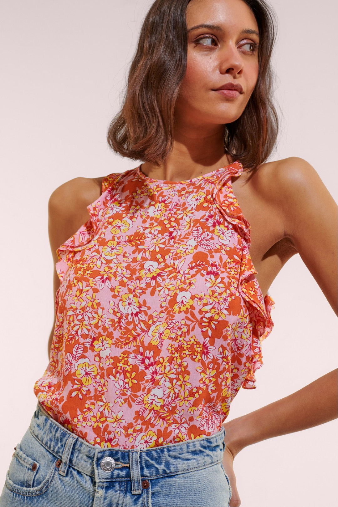 TOP ALIDA V - PINK SWEET BELL