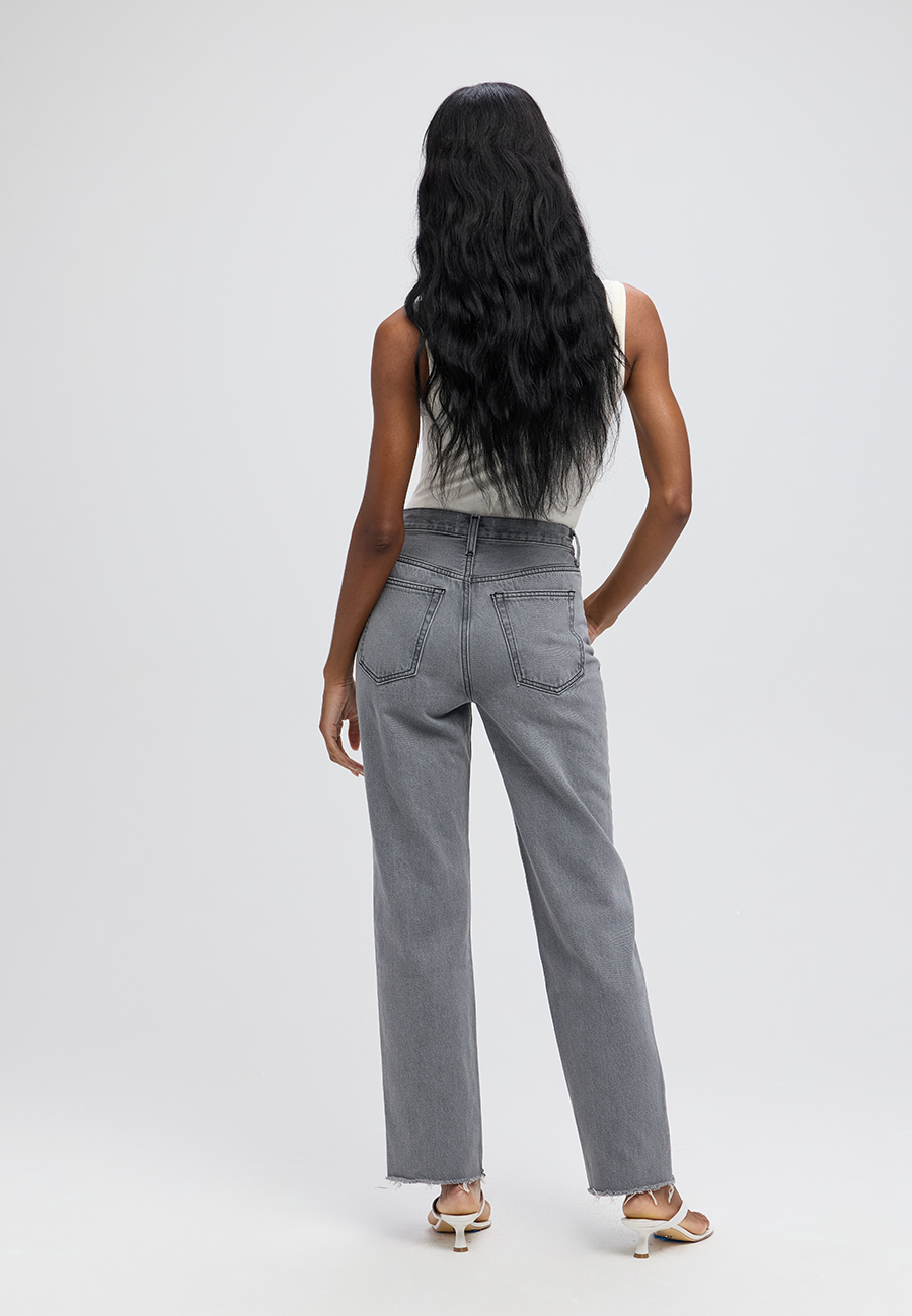 Tyler High Rise Straight - Chalk