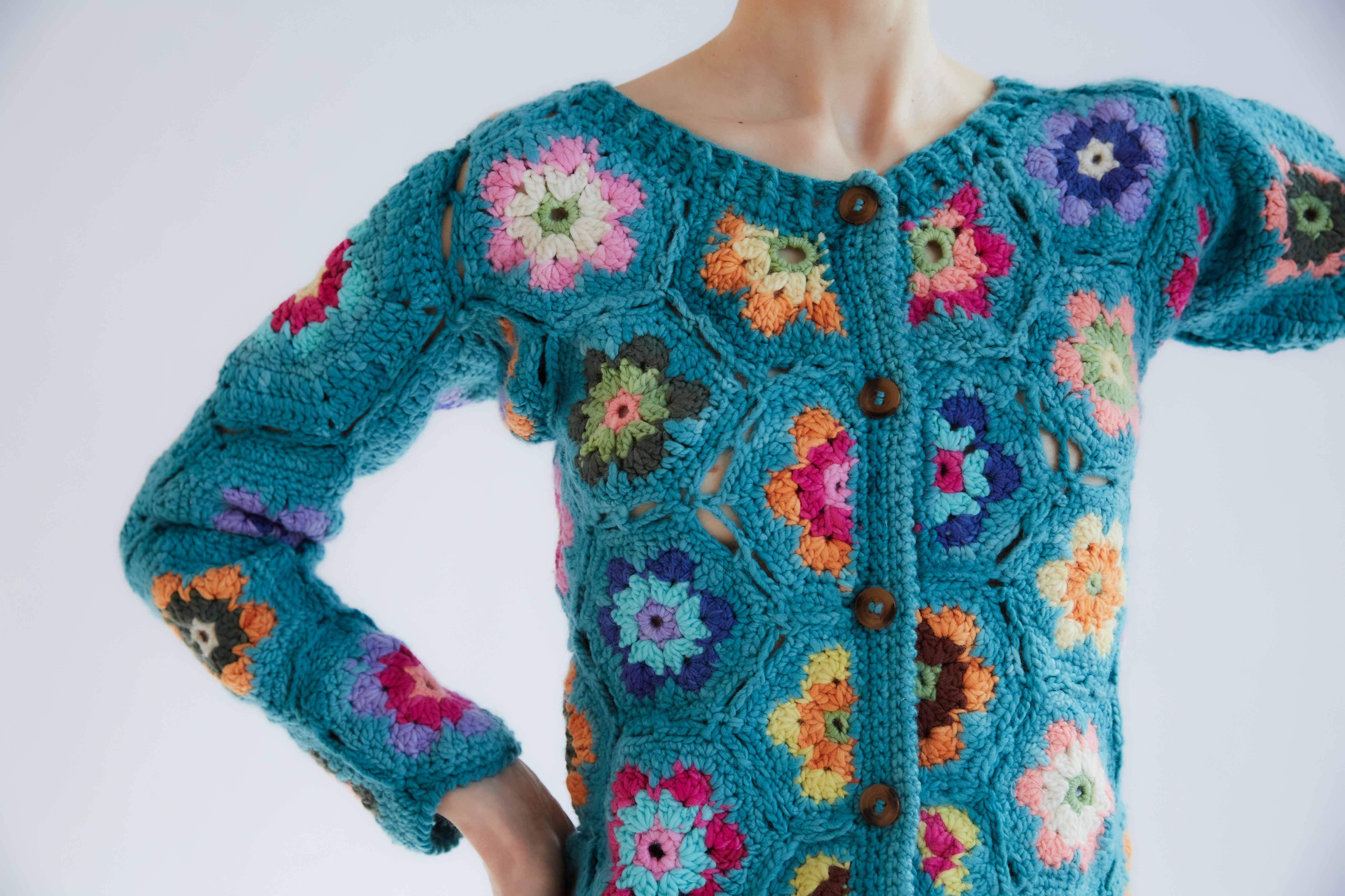 Tabita Crochet Wool Cardigan