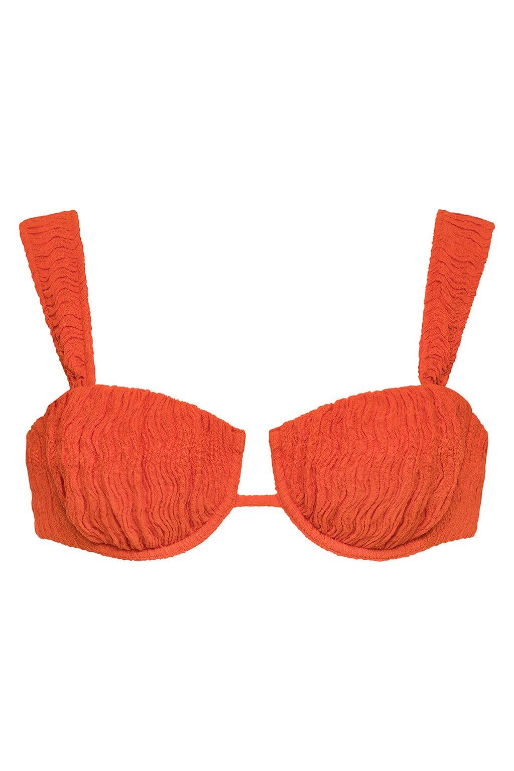 Tangerine Petal Bikini Top