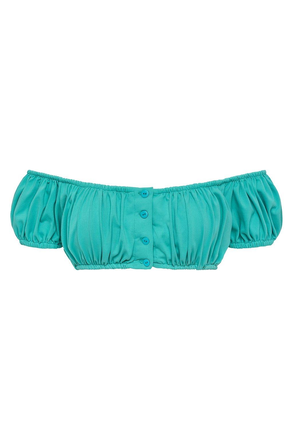 Teal Bandita Bikini Top