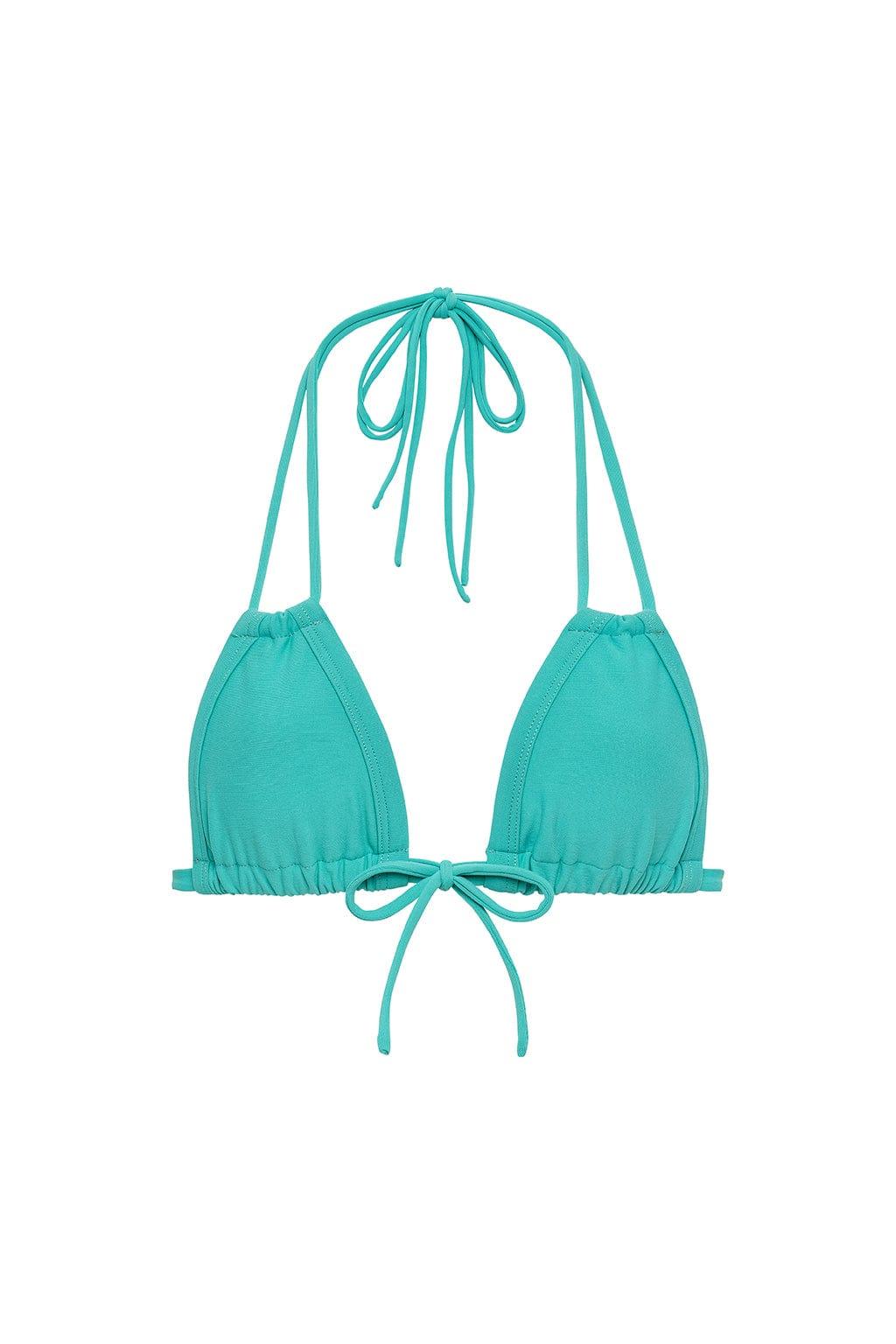 Teal Euro Bow Bikini Top