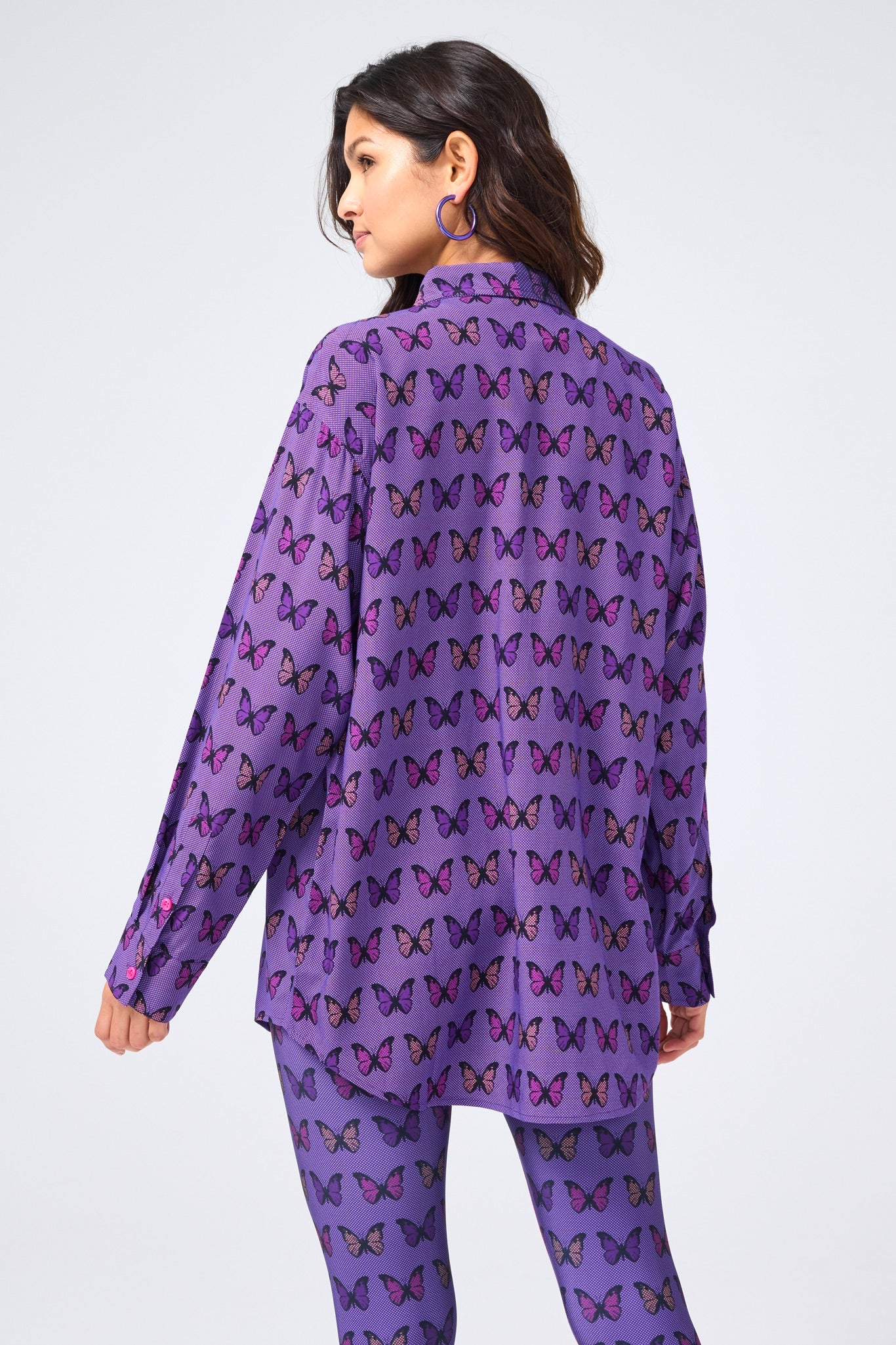 Button Down in Halftone Butterfly Patchwork