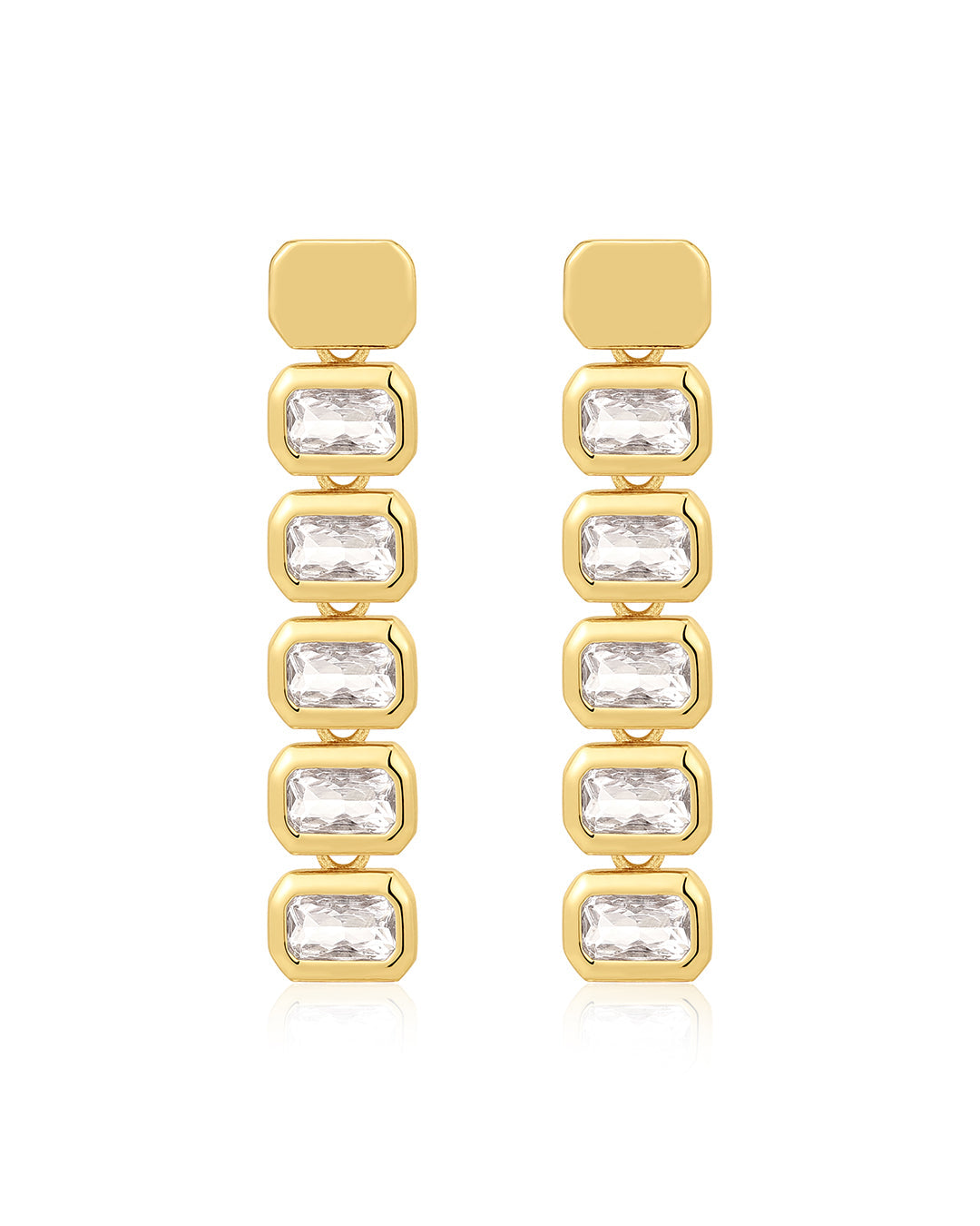 The Bianca Bezel Drop Studs