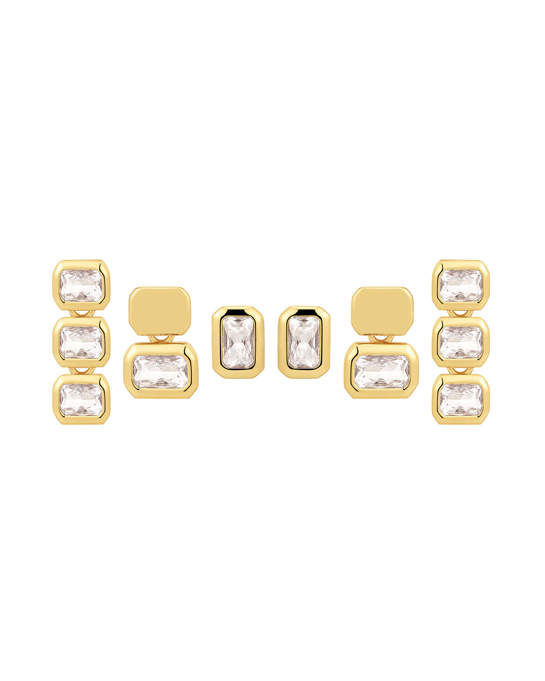 The Bianca Bezel Studs Set