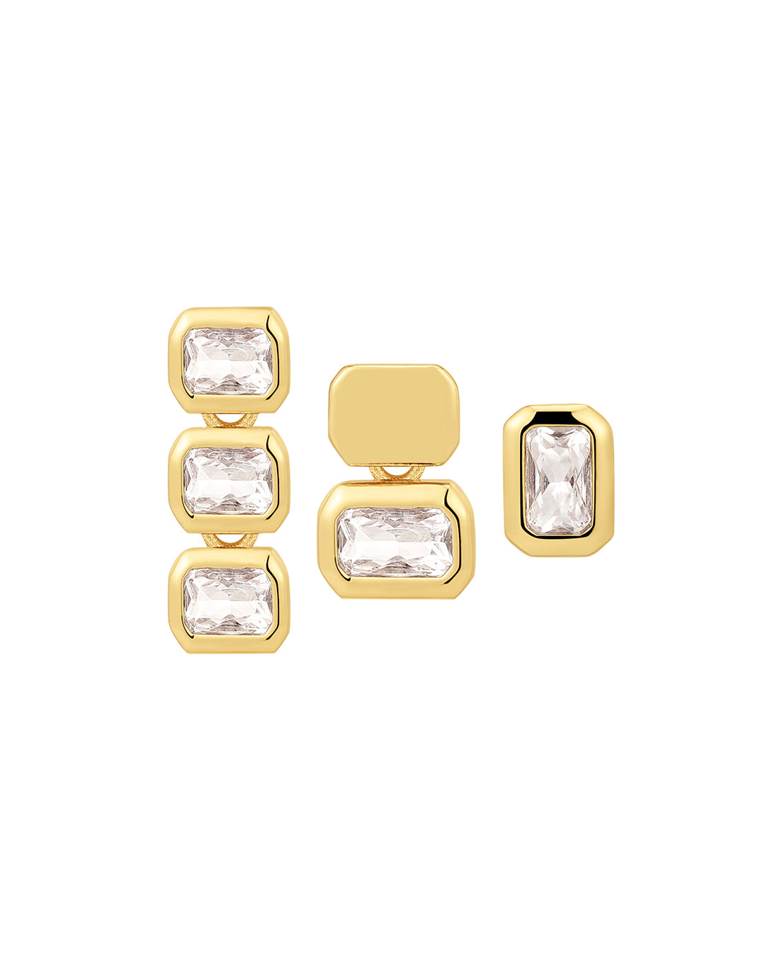 The Bianca Bezel Studs Set