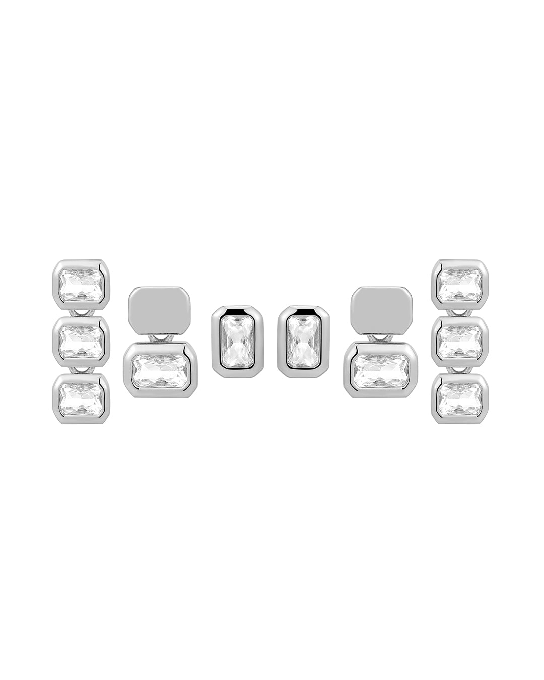 The Bianca Bezel Studs Set