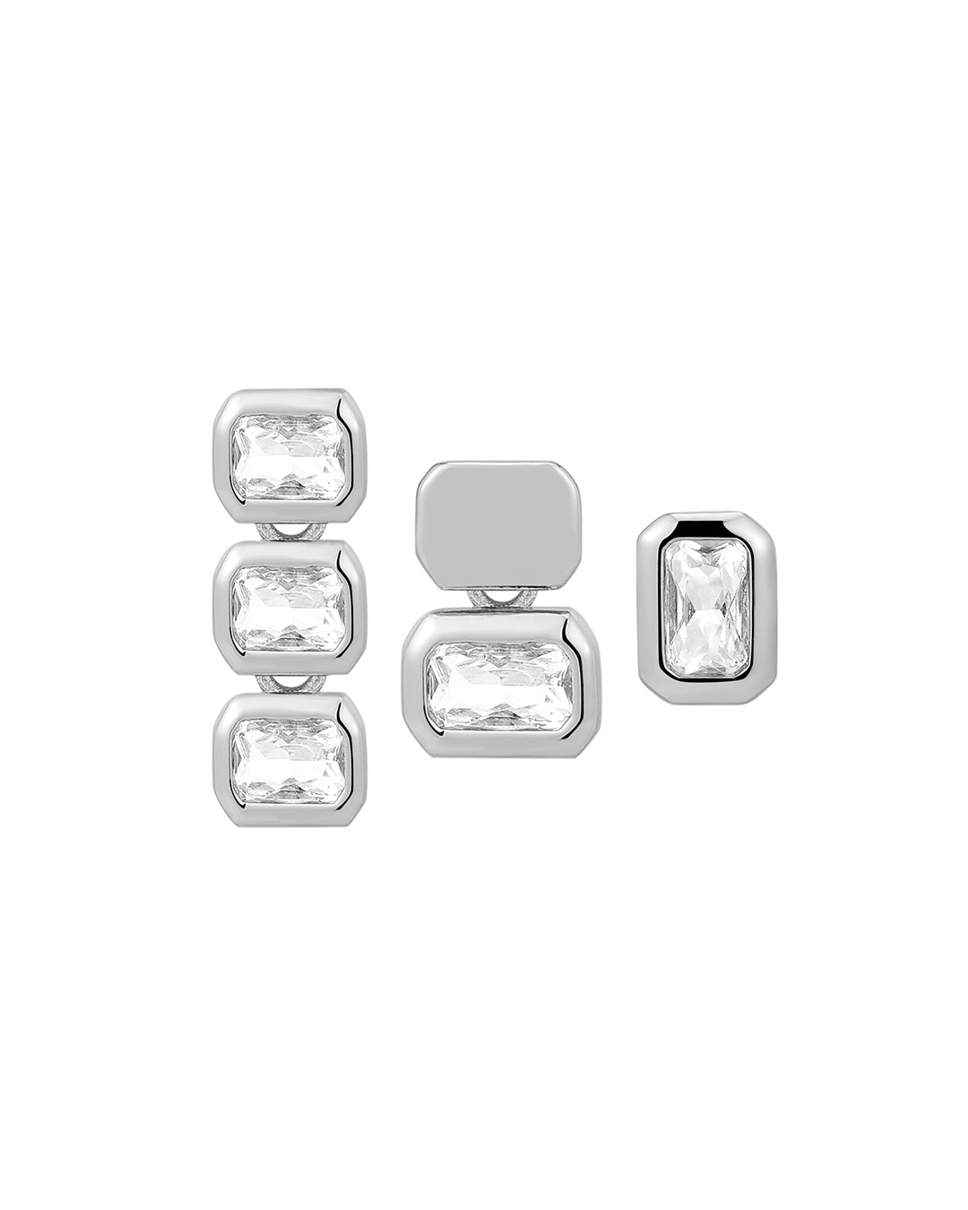 The Bianca Bezel Studs Set