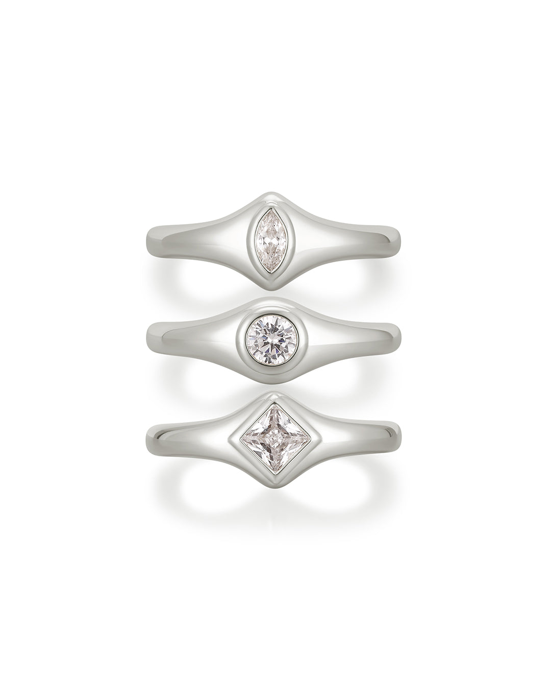 The Bijoux Bezel Ring Set