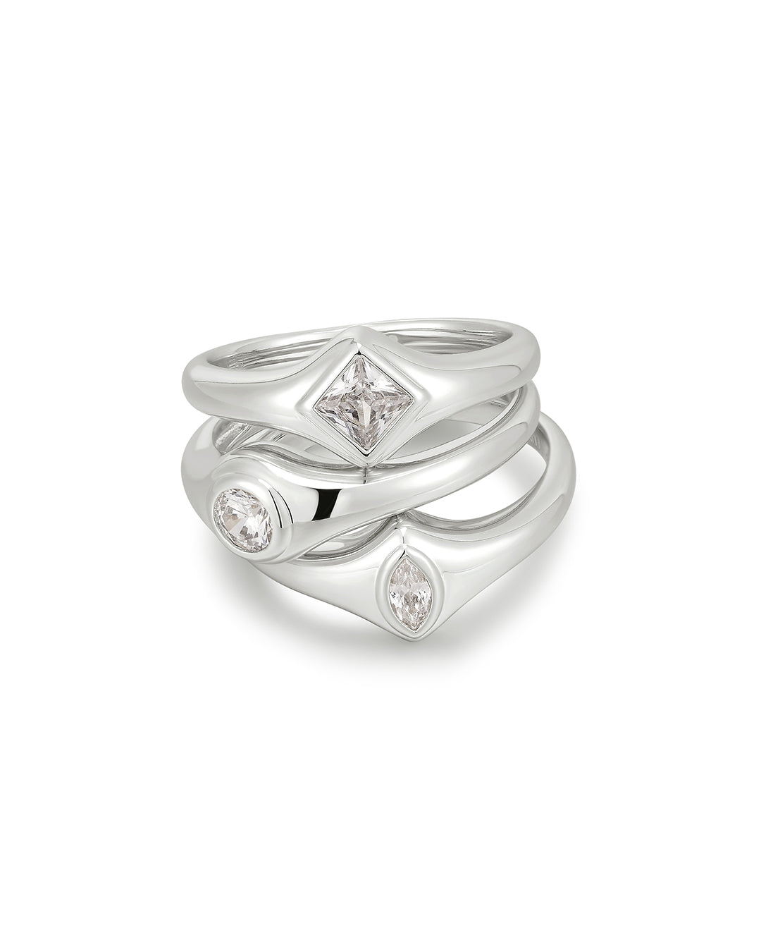 The Bijoux Bezel Ring Set