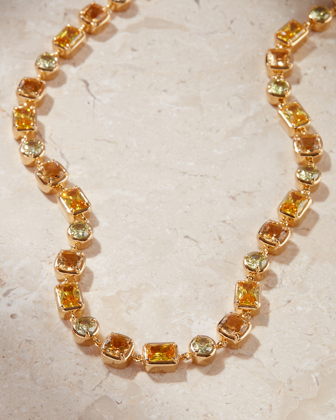 The Diana Bezel Statement Necklace - Luv Aj Fine