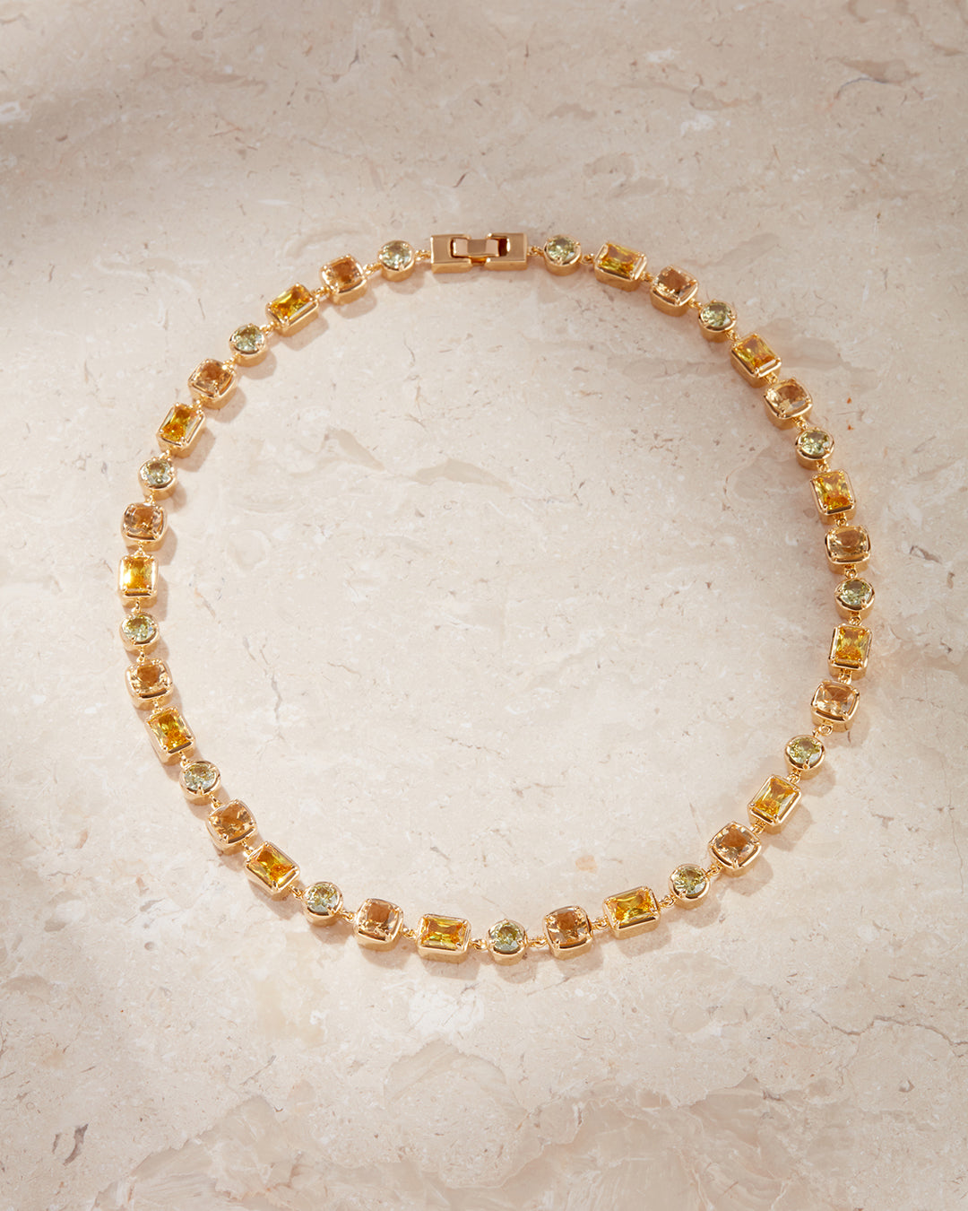 The Diana Bezel Statement Necklace - Luv Aj Fine