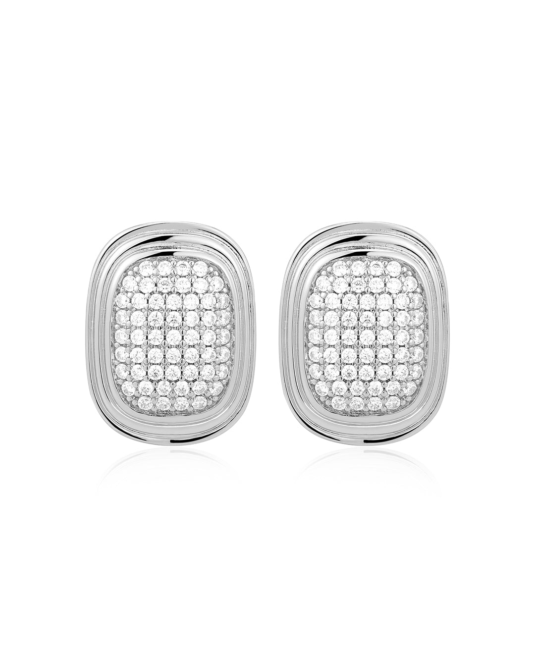 The Pave Oval Statement Studs