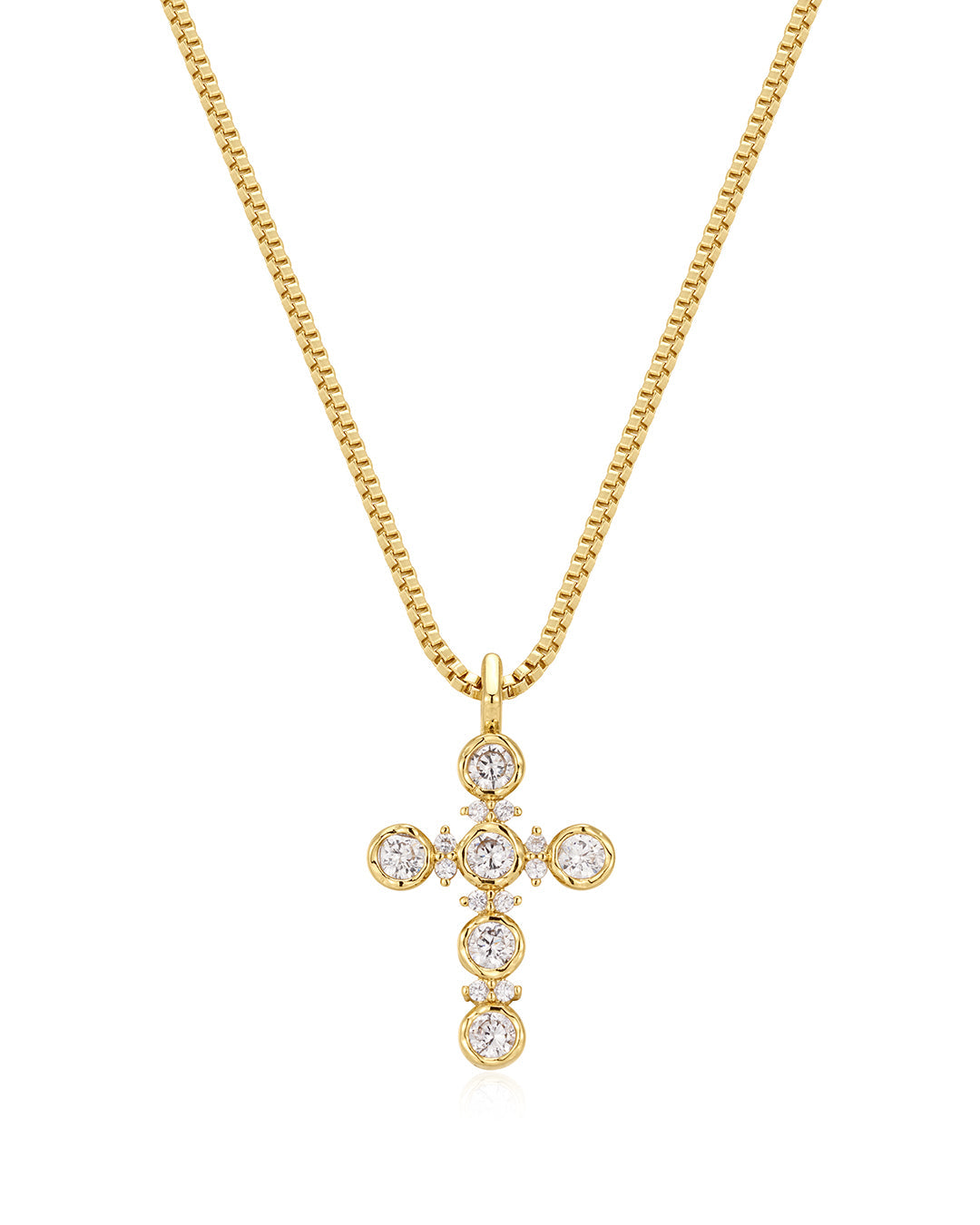 The Rosette Cross Charm Necklace