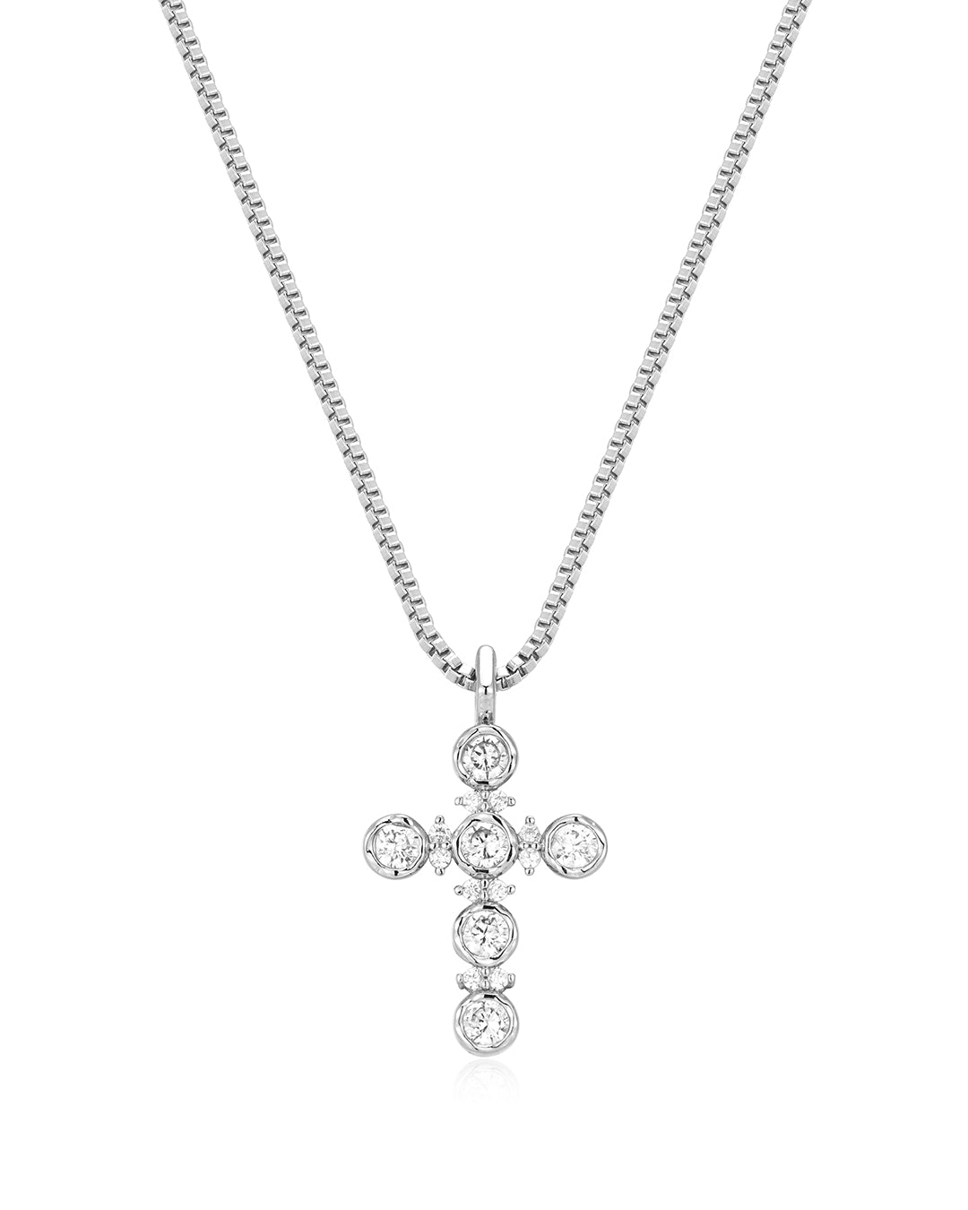 The Rosette Cross Charm Necklace