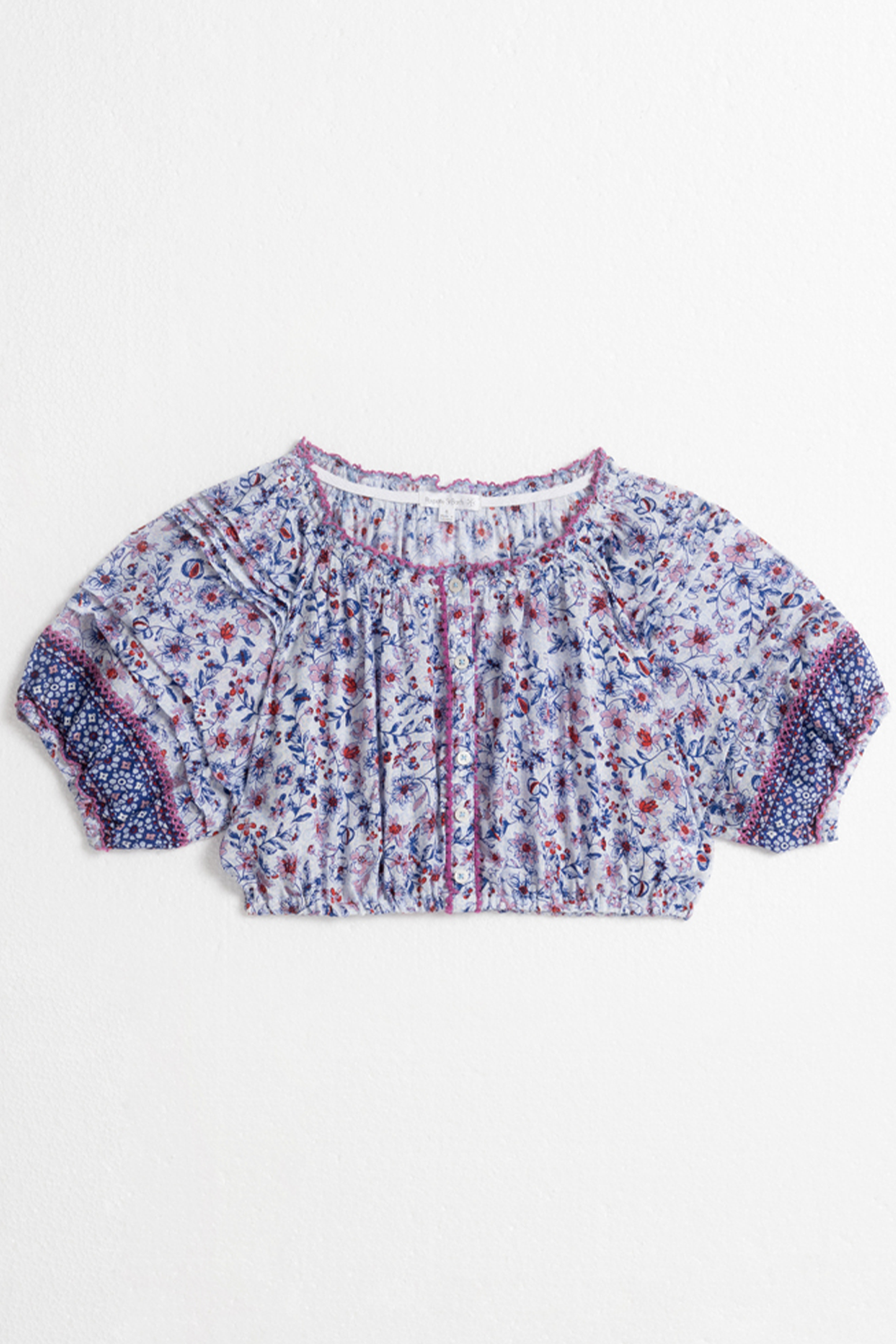 Poupette St Barth - Kids Top Andrea - Blue Magnolia