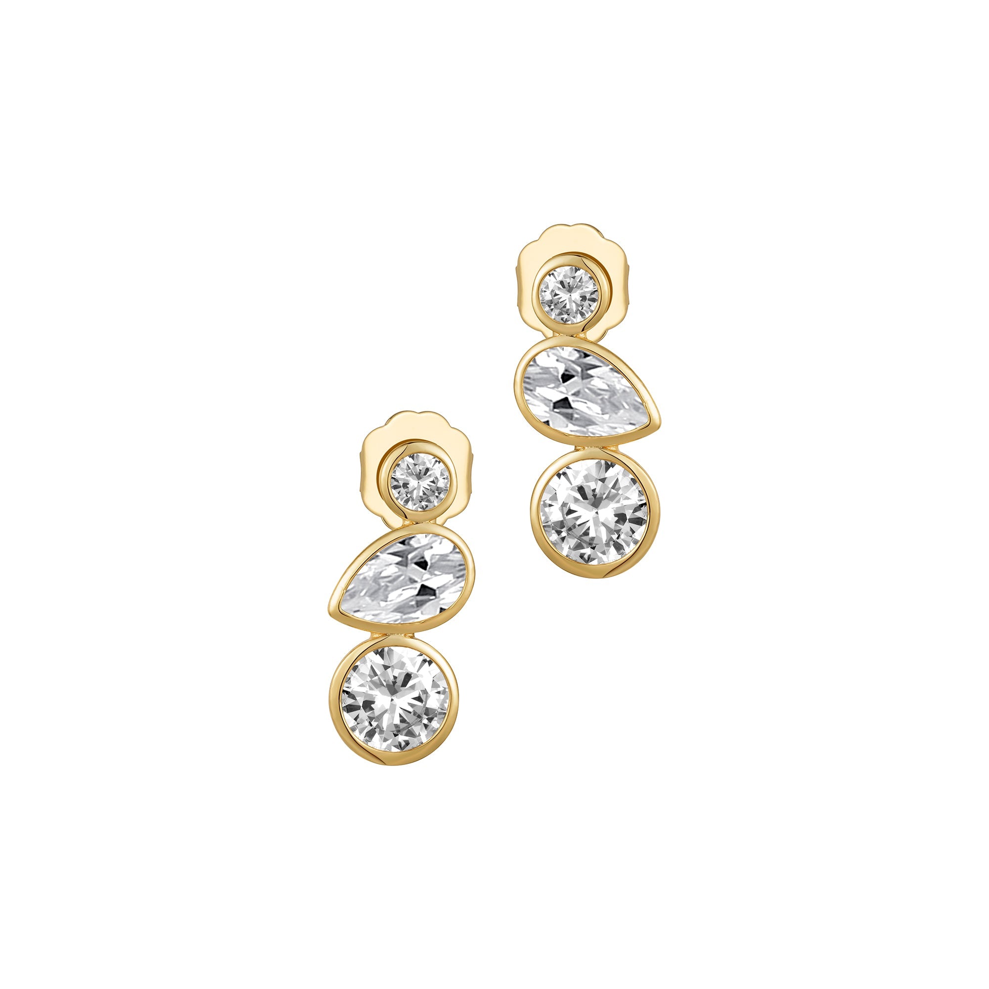 Triple CZ Earrings