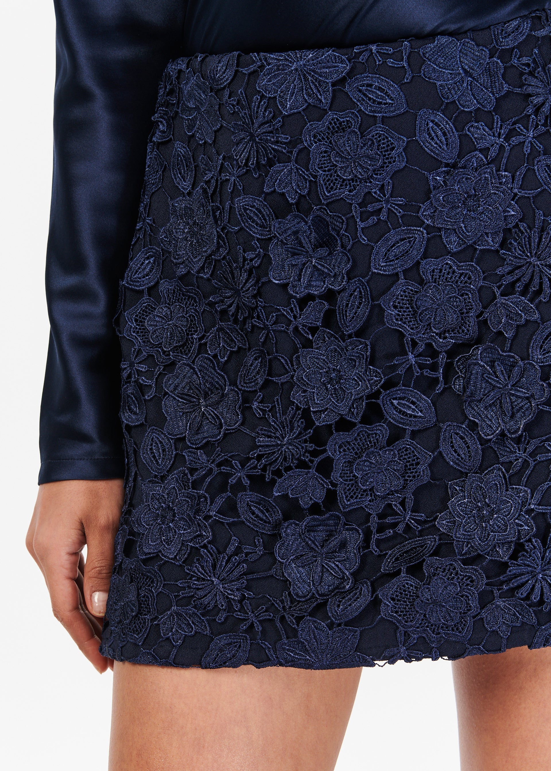 Florcienta Lace Skirt Navy