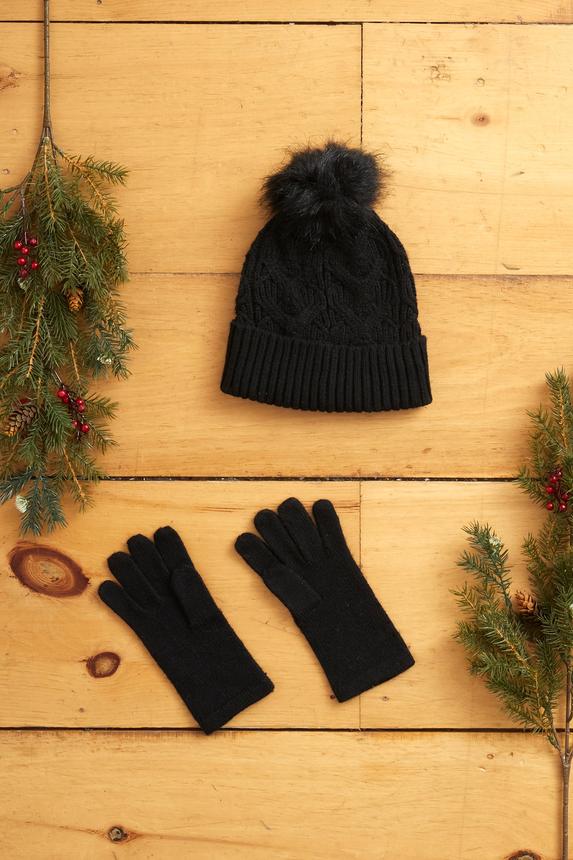 Loopy Cable Pom Hat