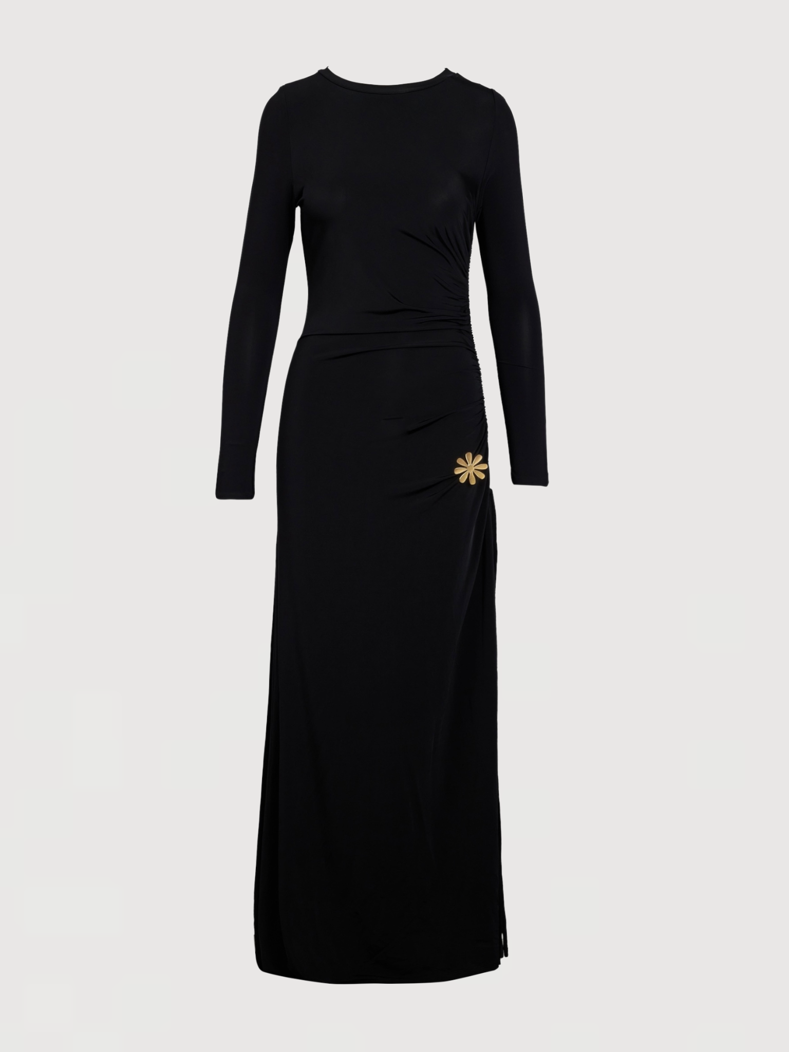 Tina Brooch Dress - Black