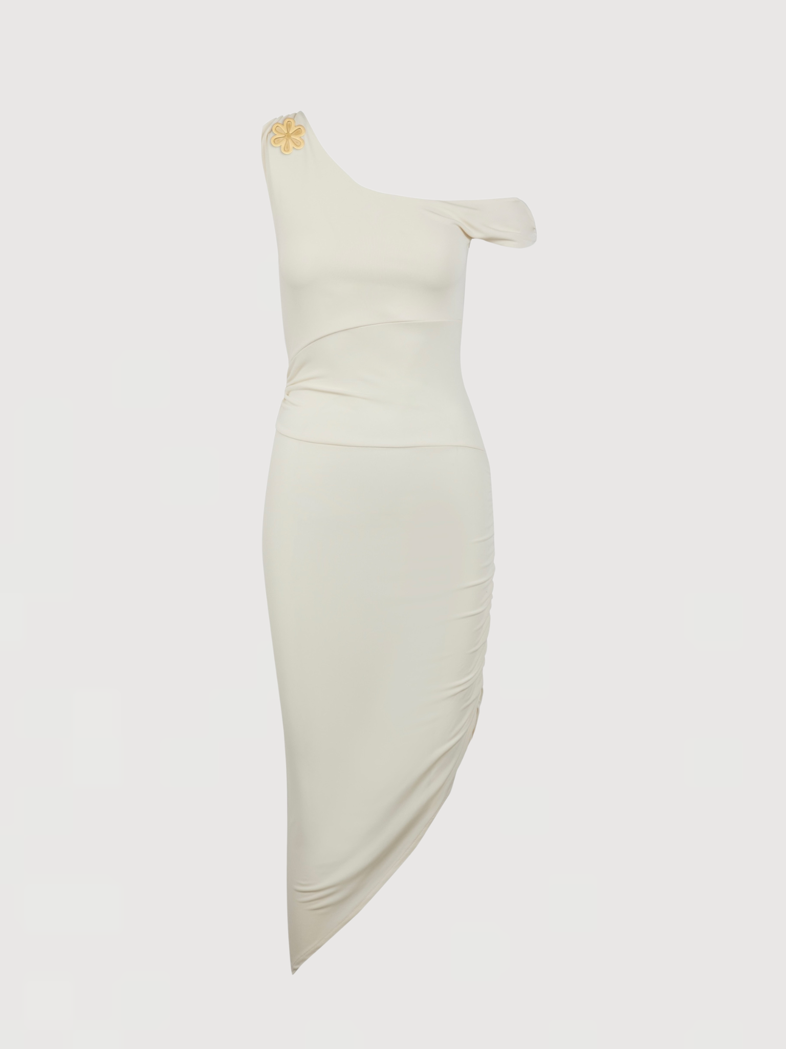 Louisa Brooch Dress - Creme