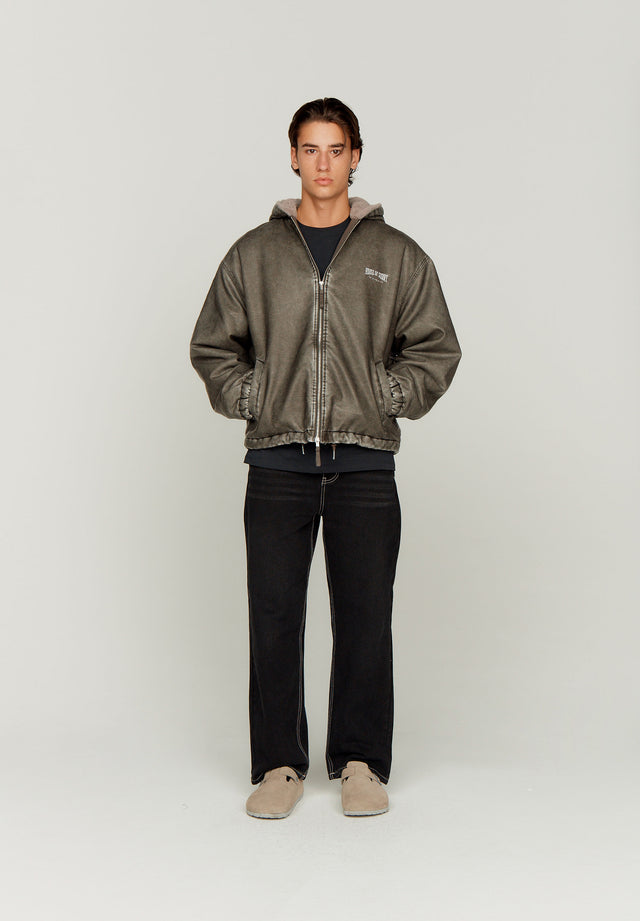Heavy Weight Fade Hoodie | Dark Grey