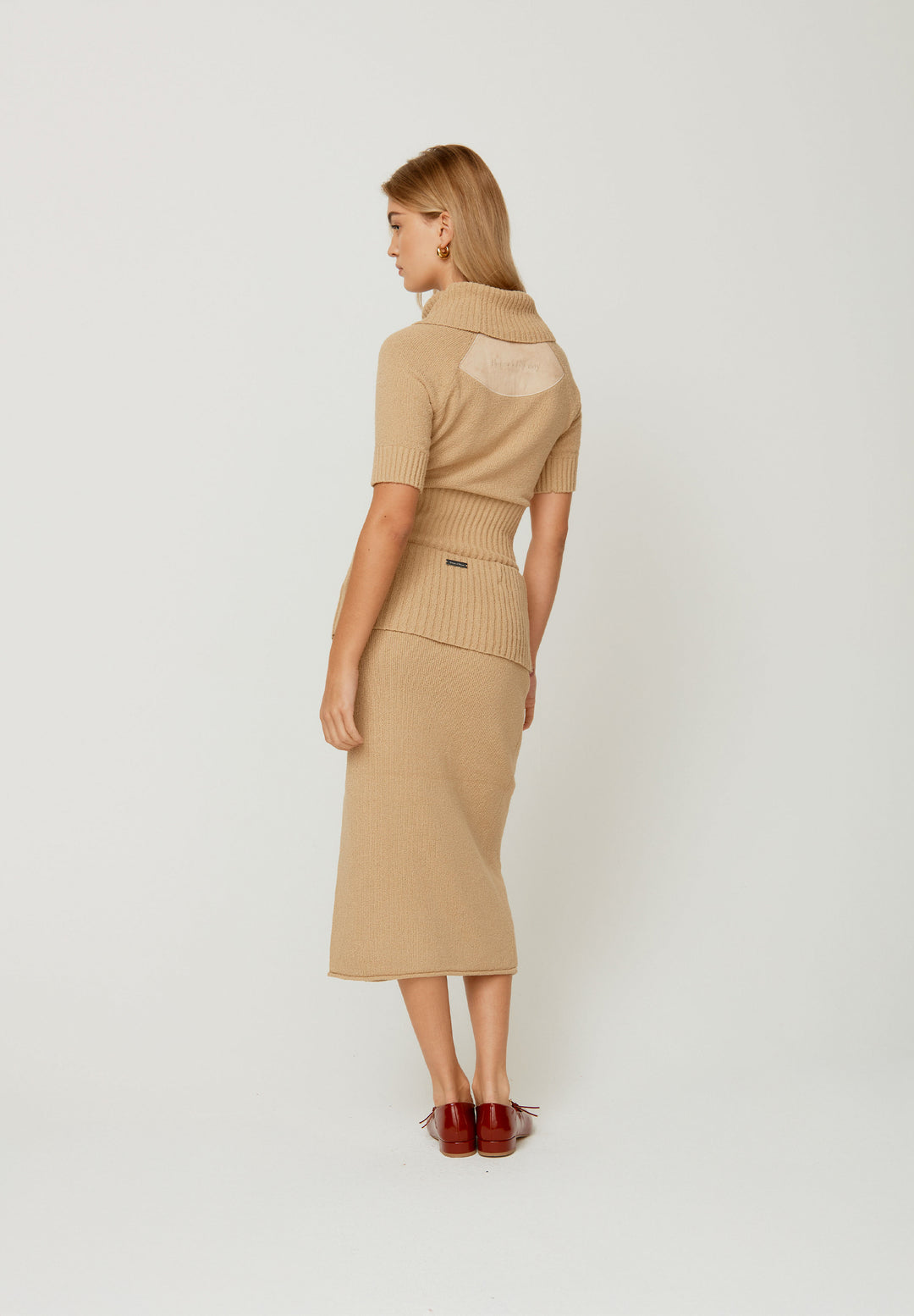 Courtney Towelling Roll Neck | Tan