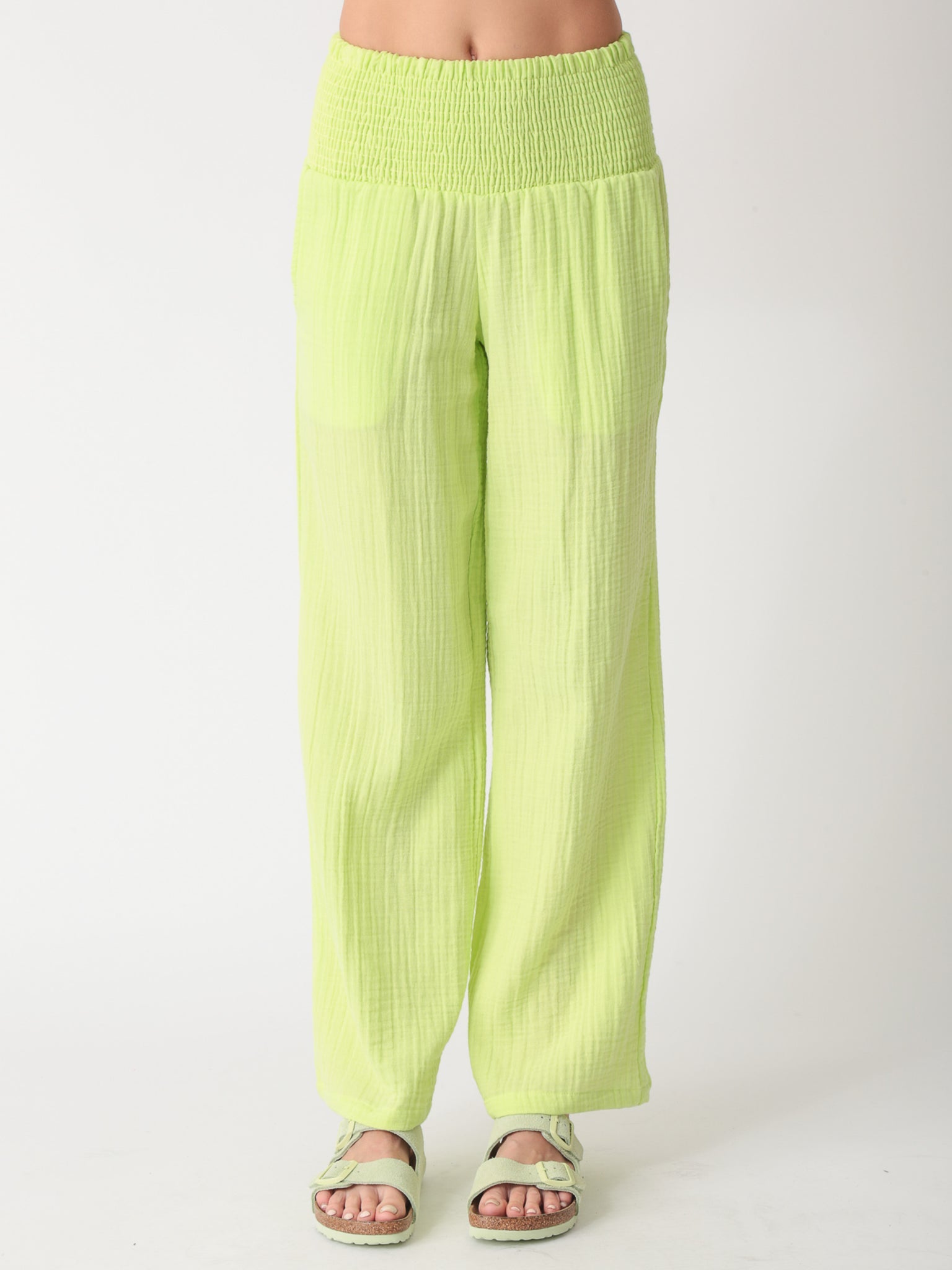 Beach Gauze Pant - Lime