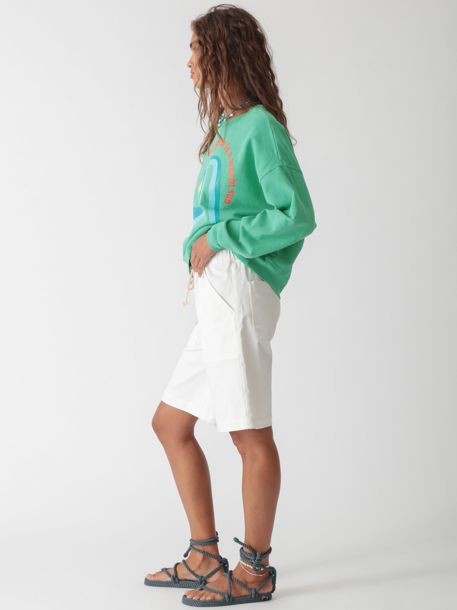 Classic Sweatshirt - Sun Wave Graphic