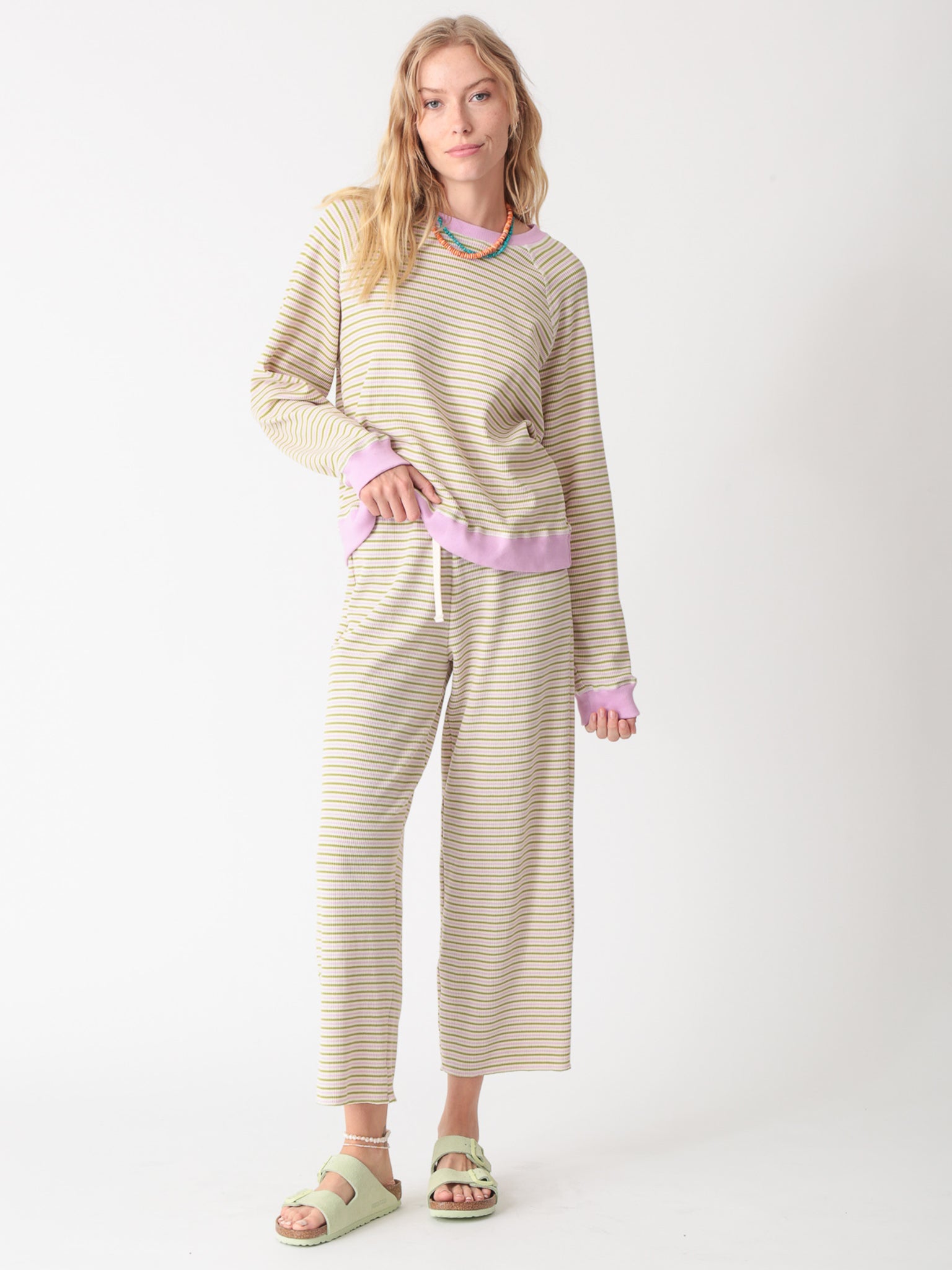 Ronan Pullover - Lavender Stripe