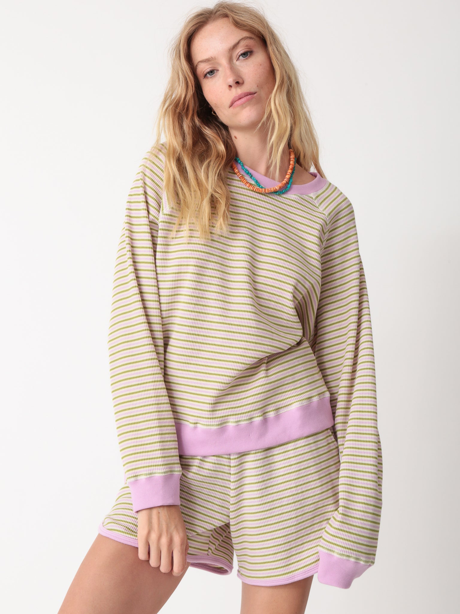 Ronan Pullover - Lavender Stripe
