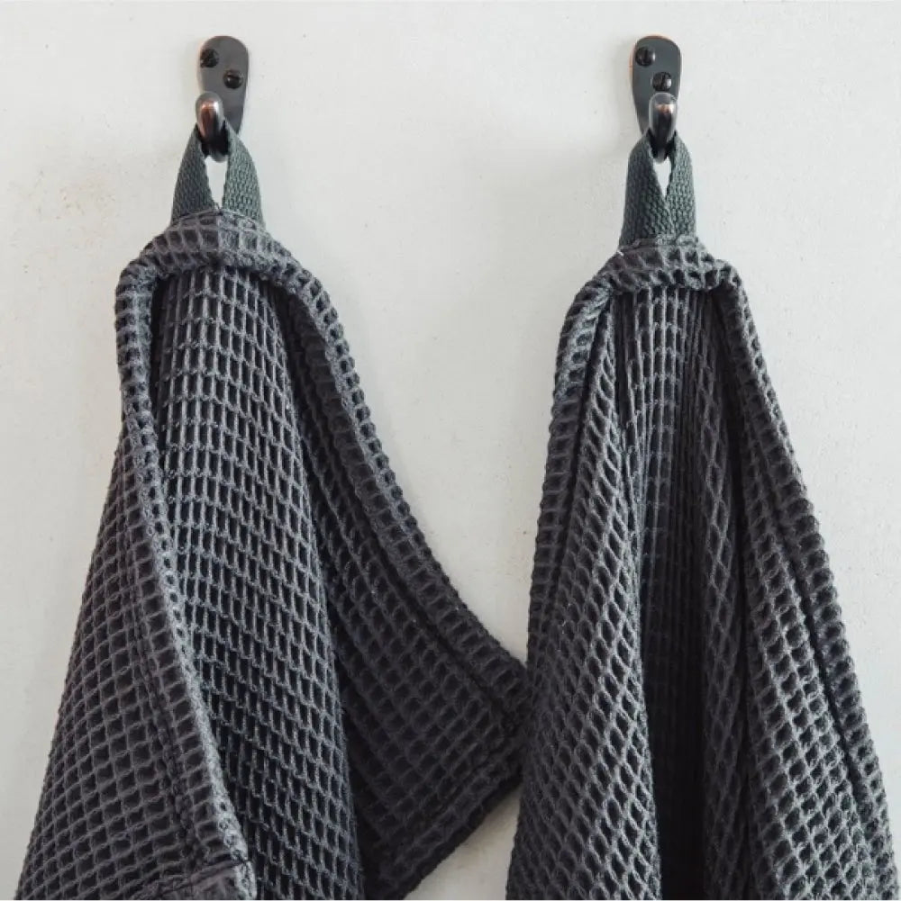 Bamboo Waffle Towels | Slate