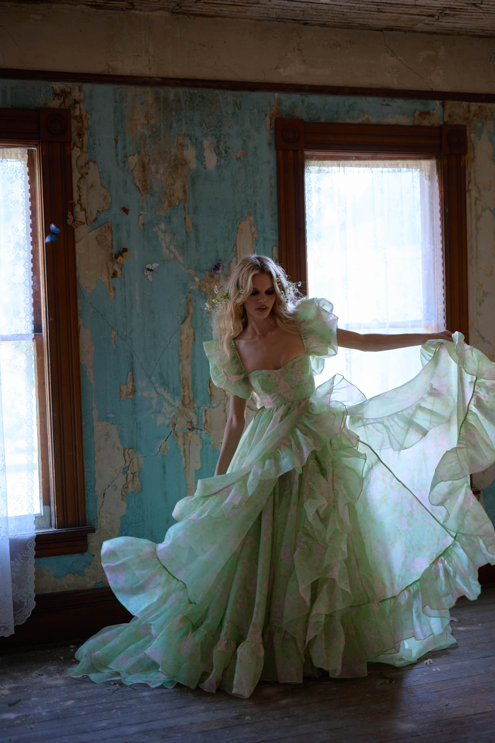 The Acid Trip In Bloom Bridal Gown