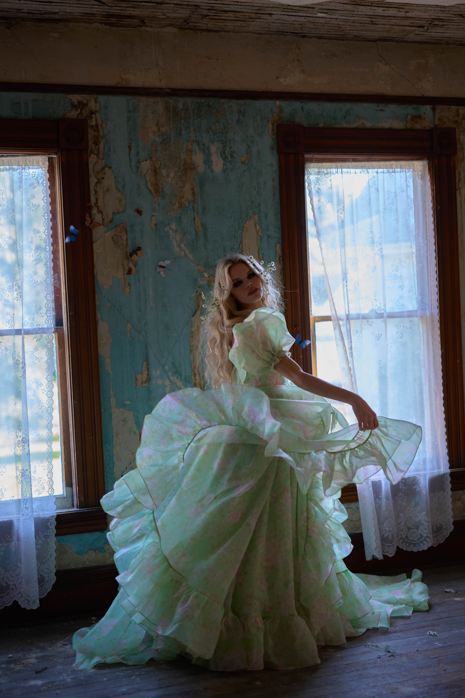 The Acid Trip In Bloom Bridal Gown