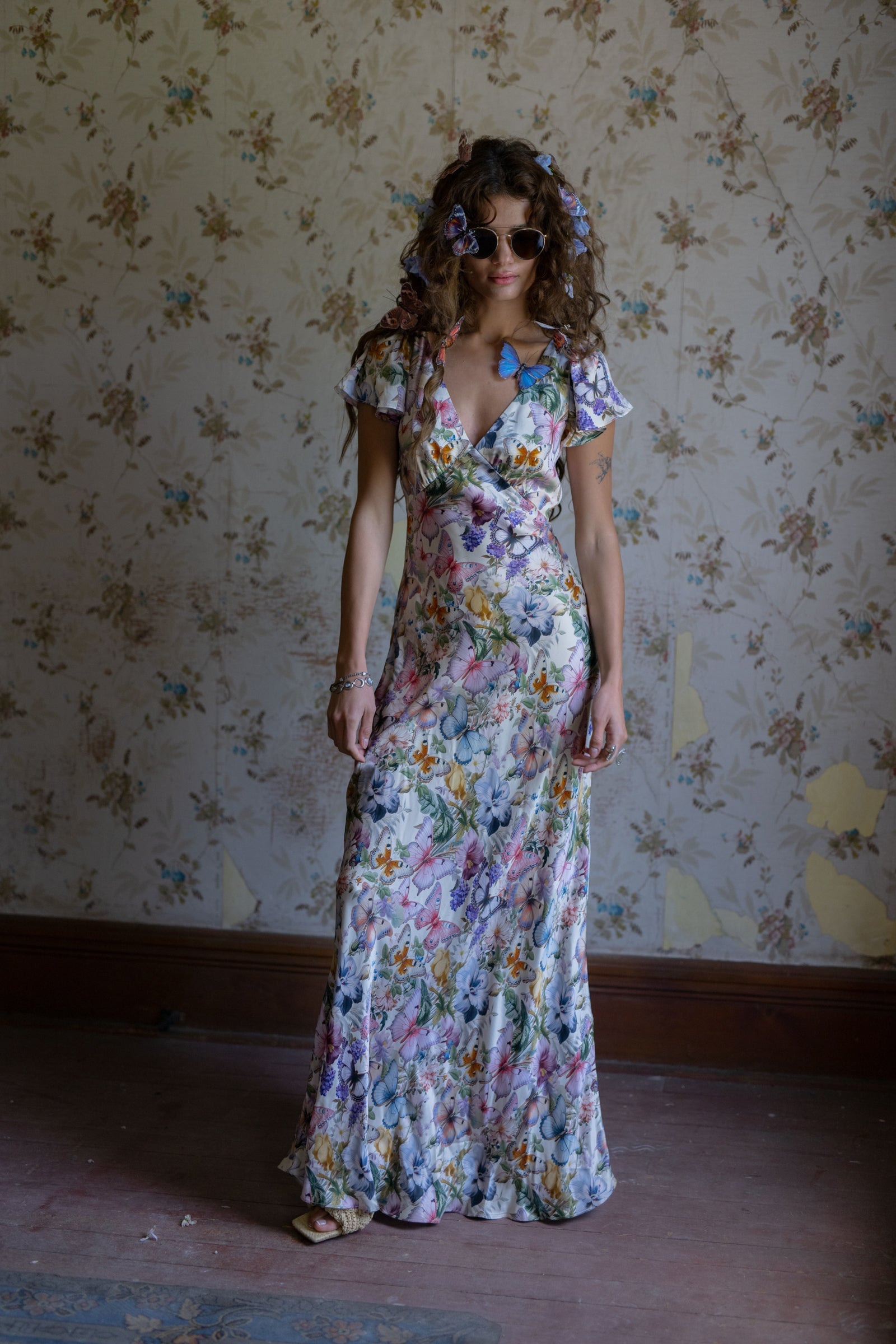 The Butterfly Botanics Flutter Slip Dress